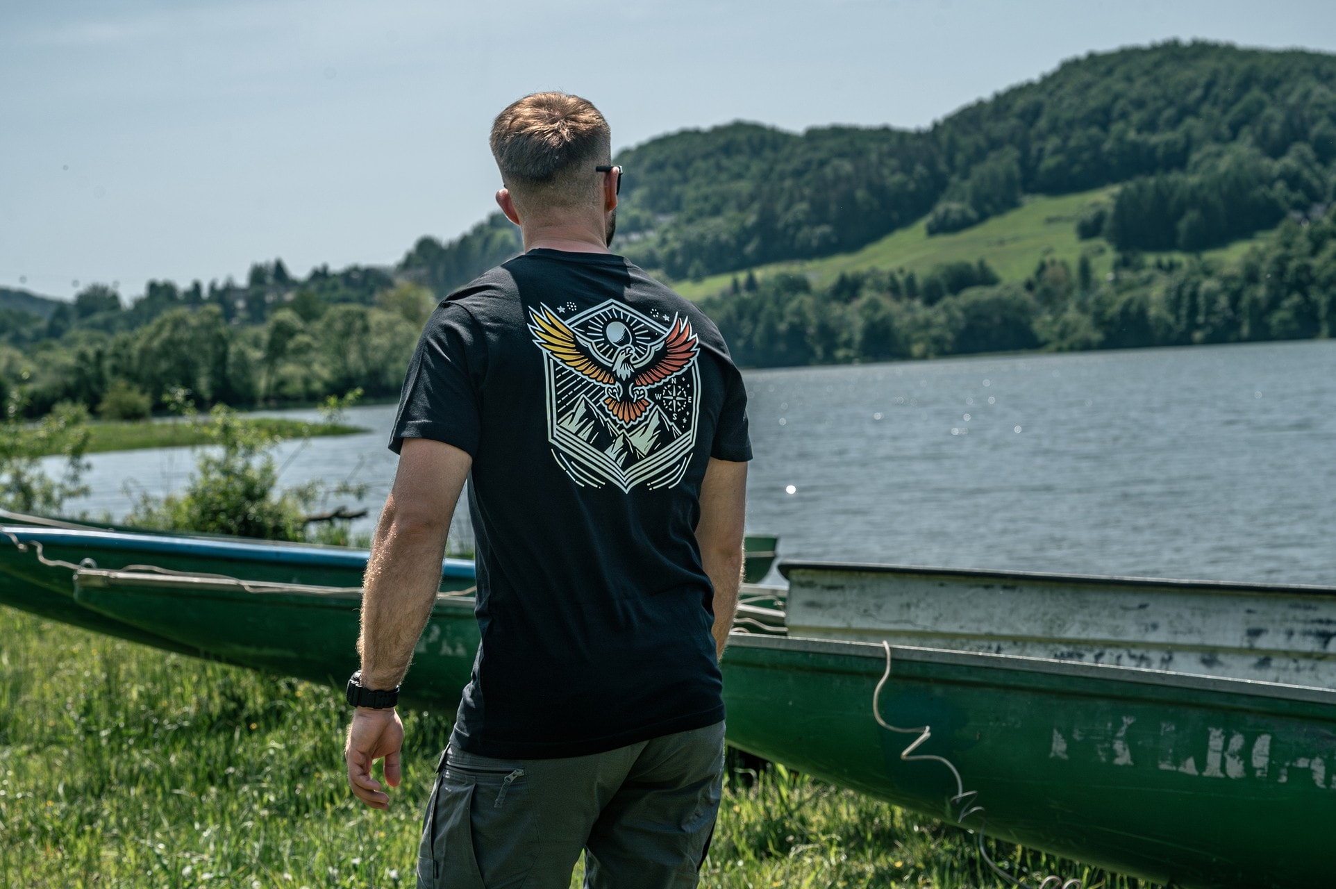 Футболка T-shirt Voyovnik Summit Wings - Чорна