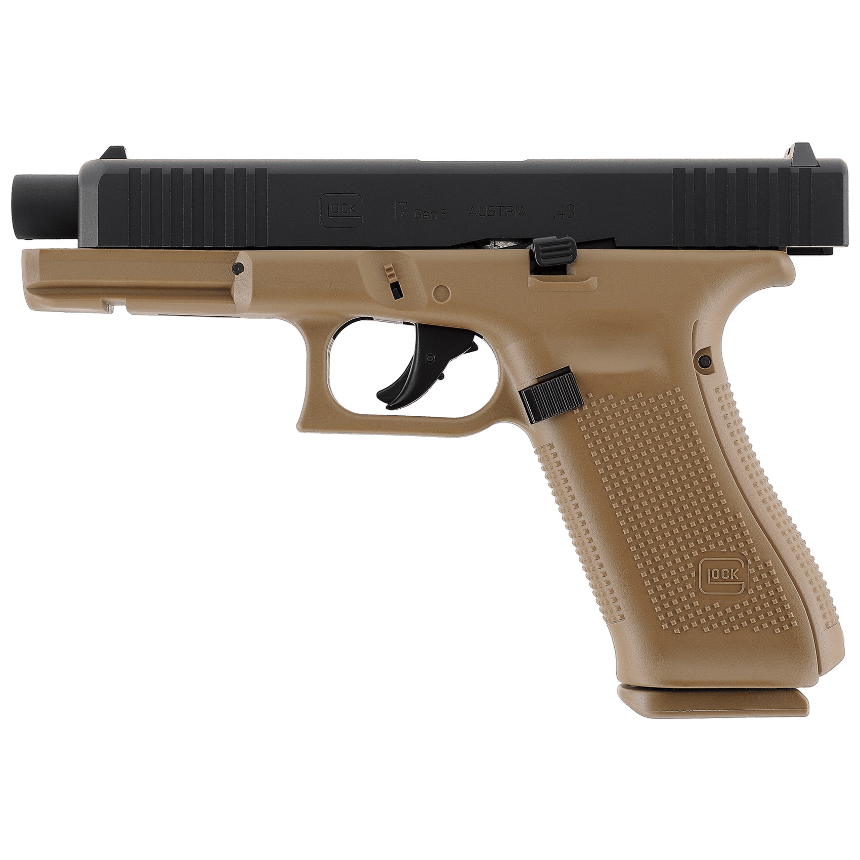 Pistolet CO2 RAM Glock 17 Gen5 T4E - Coyote
