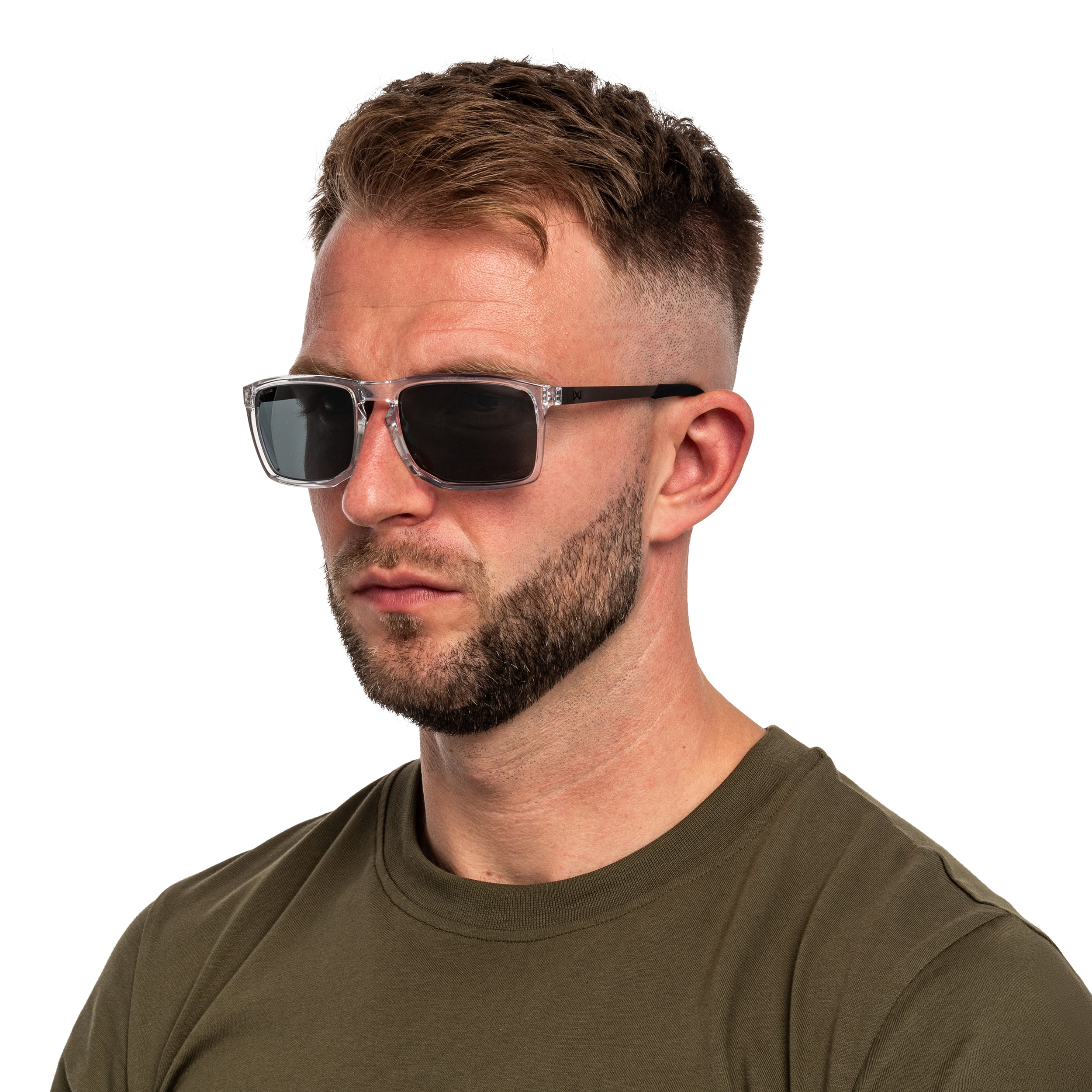 Okulary taktyczne Wiley X Axe - Captivate Grey/Gloss Crystal Clear