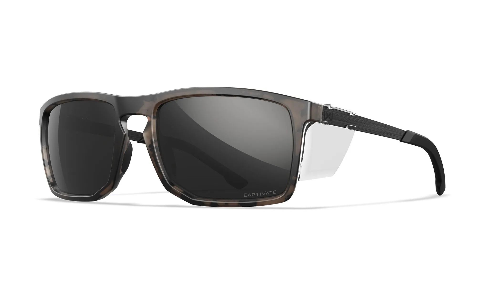 Okulary taktyczne Wiley X Axe - Captivate Polarized Black Mirror/Matte Tortoise Brown
