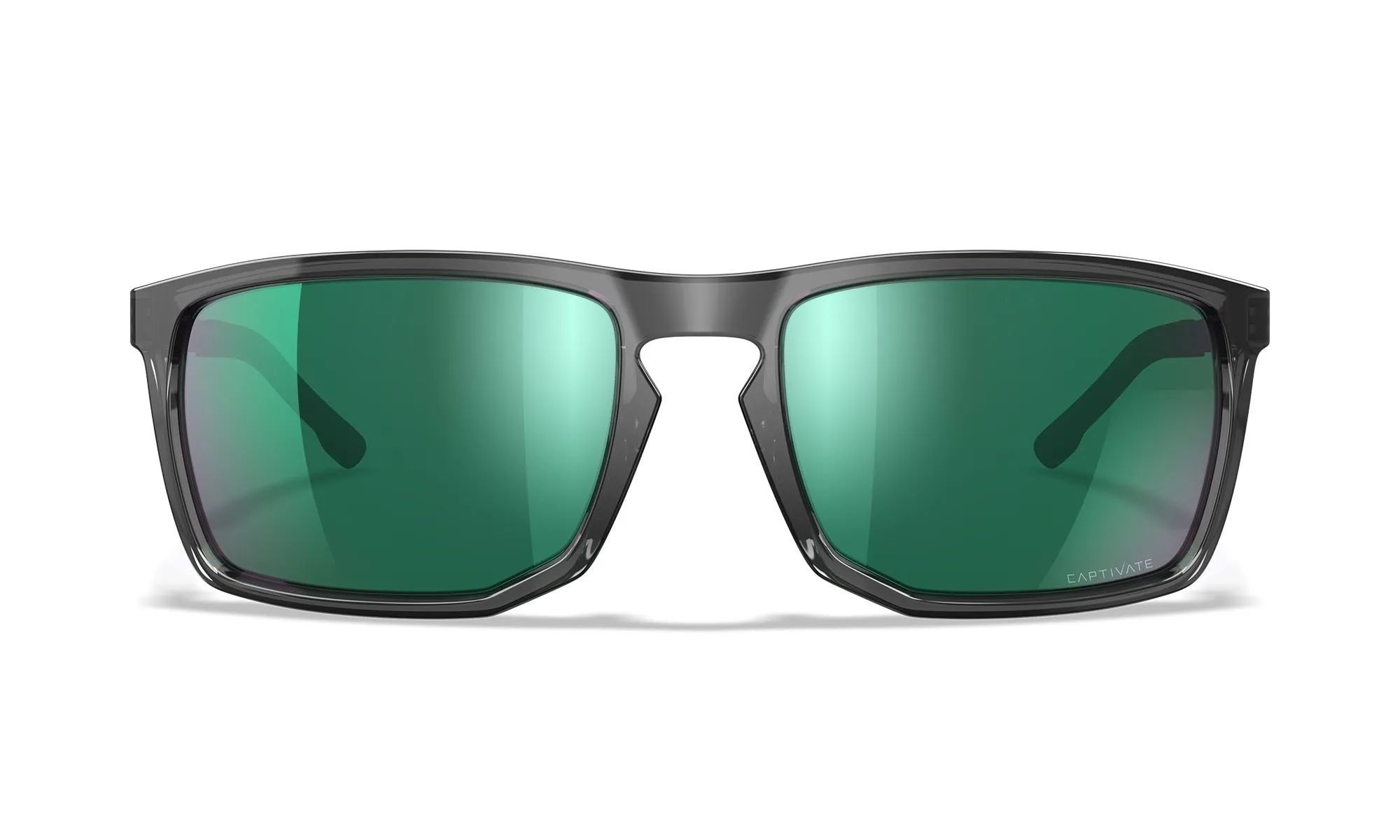 Okulary taktyczne Wiley X Axe - Captivate Polarized Green Mirror/Gloss Crystal Grey
