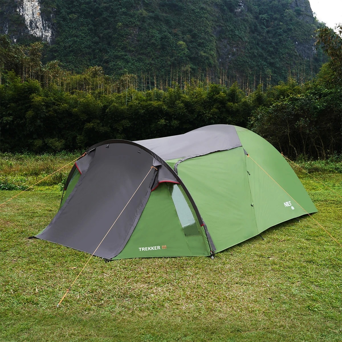Namiot 3-osobowy Nils Camp Trekker III NC6312 - Czarno-Zielony