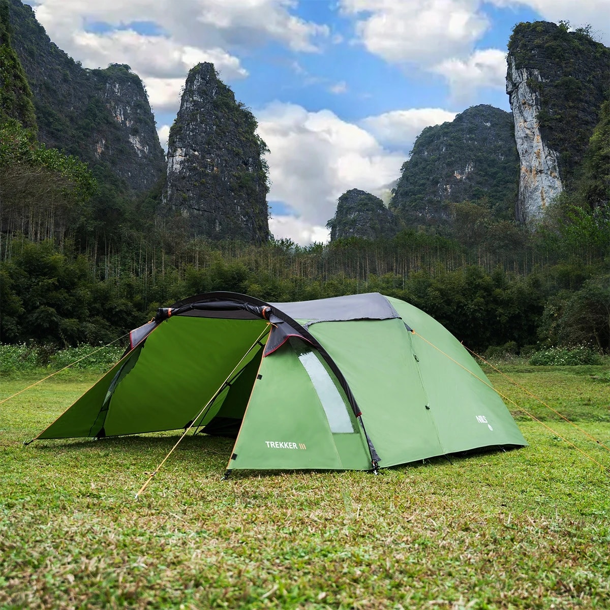 Namiot 3-osobowy Nils Camp Trekker III NC6312 - Czarno-Zielony