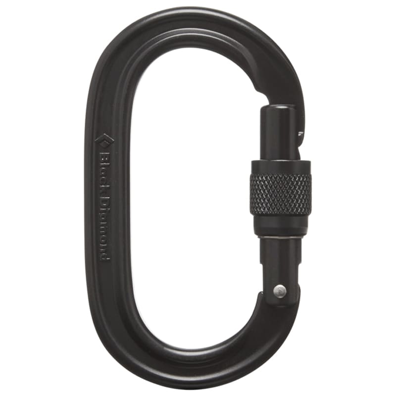 Альпіністський карабін Black Diamond Oval Keylock Screwgate Carabinier - Black