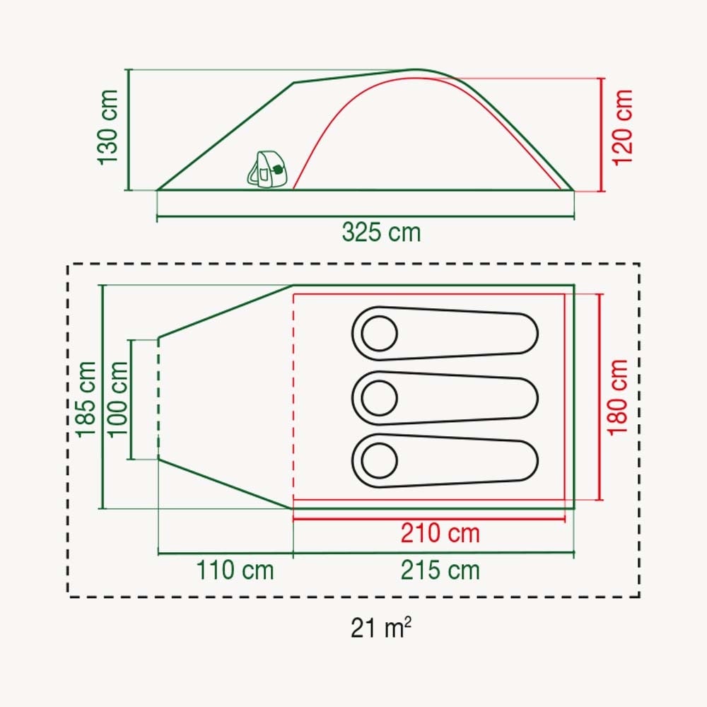 Namiot 3-osobowy Coleman Darwin 3 Plus BlackOut