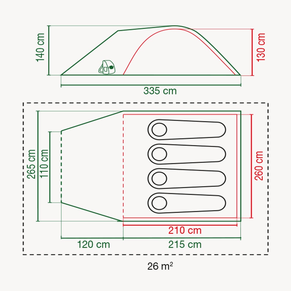 Namiot 4-osobowy Coleman Darwin 4 Plus BlackOut