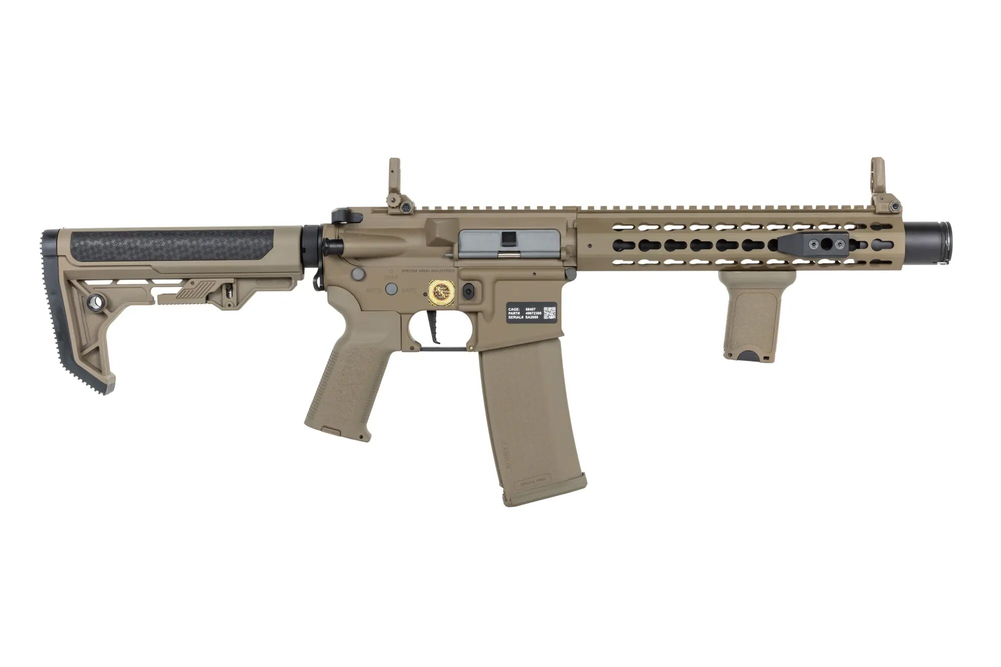 Karabinek szturmowy AEG Specna Arms RRA SA-P07 PRIME HAL ETU Light Ops Stock High Torque - Tan