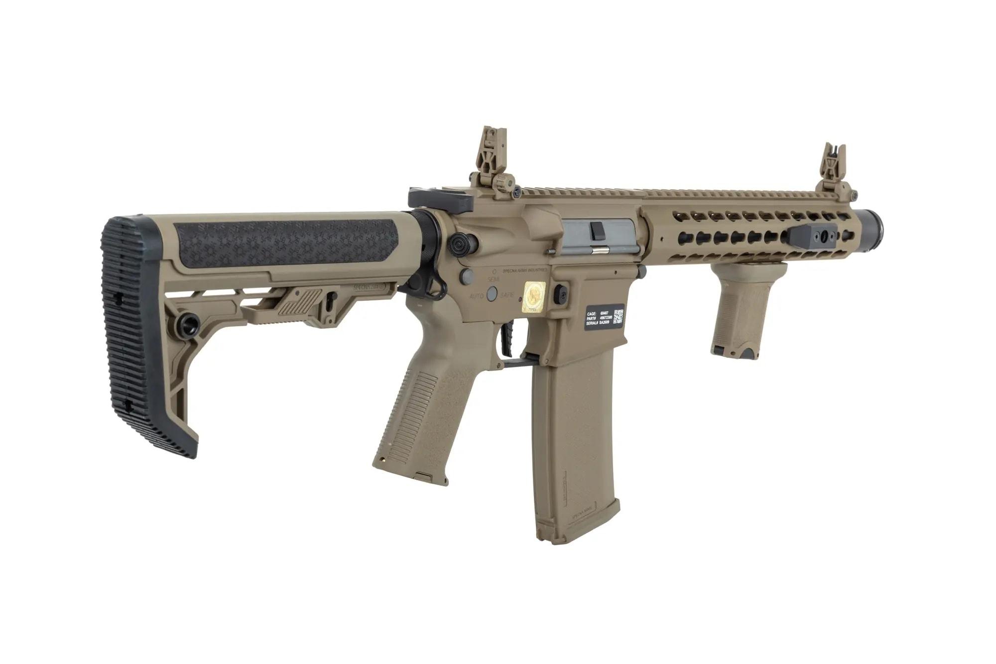 Karabinek szturmowy AEG Specna Arms RRA SA-P07 PRIME HAL ETU Light Ops Stock High Torque - Tan