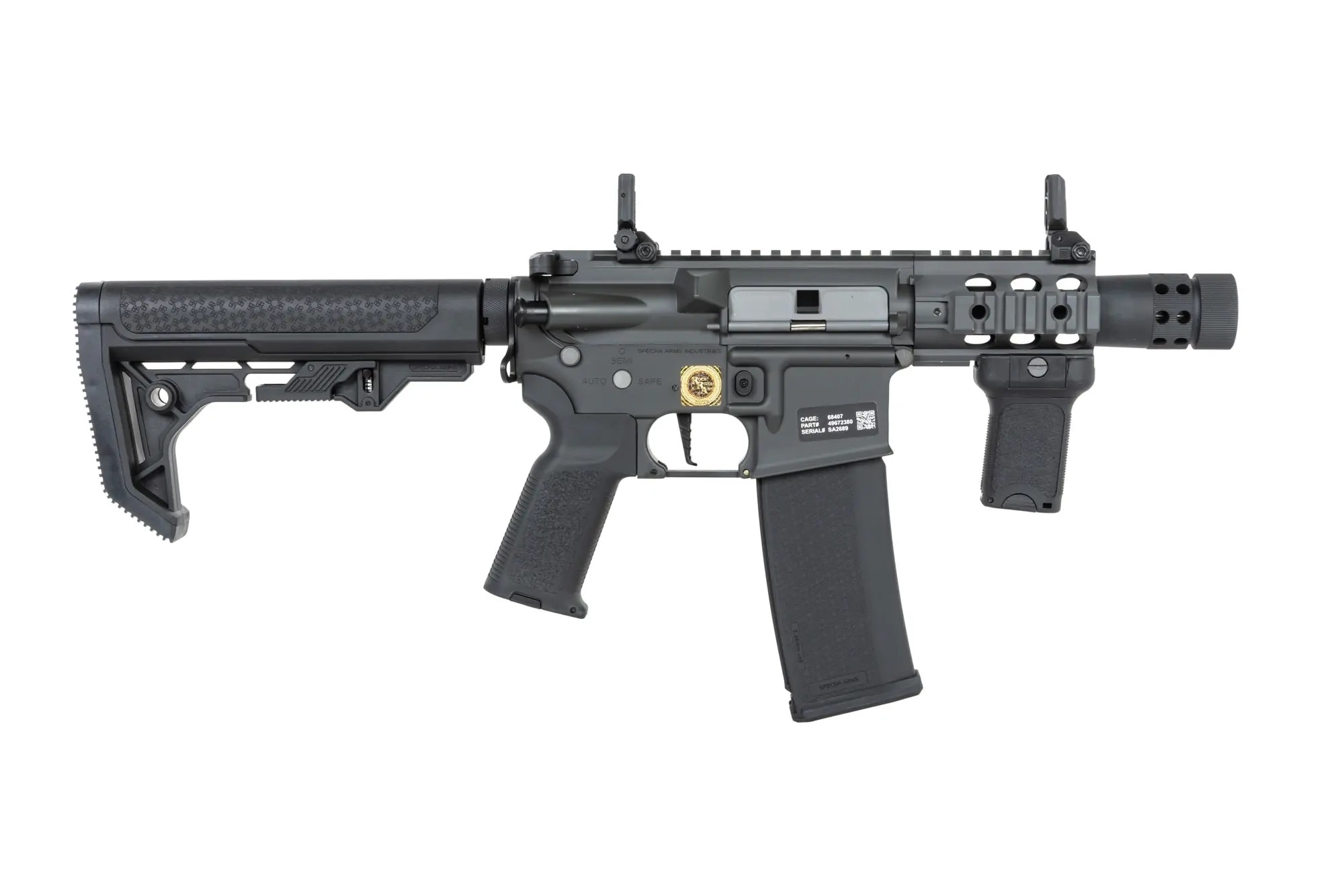 Karabinek szturmowy AEG Specna Arms RRA SA-P10 Prime HAL ETU Light Ops Stock High Torque - Chaos Grey