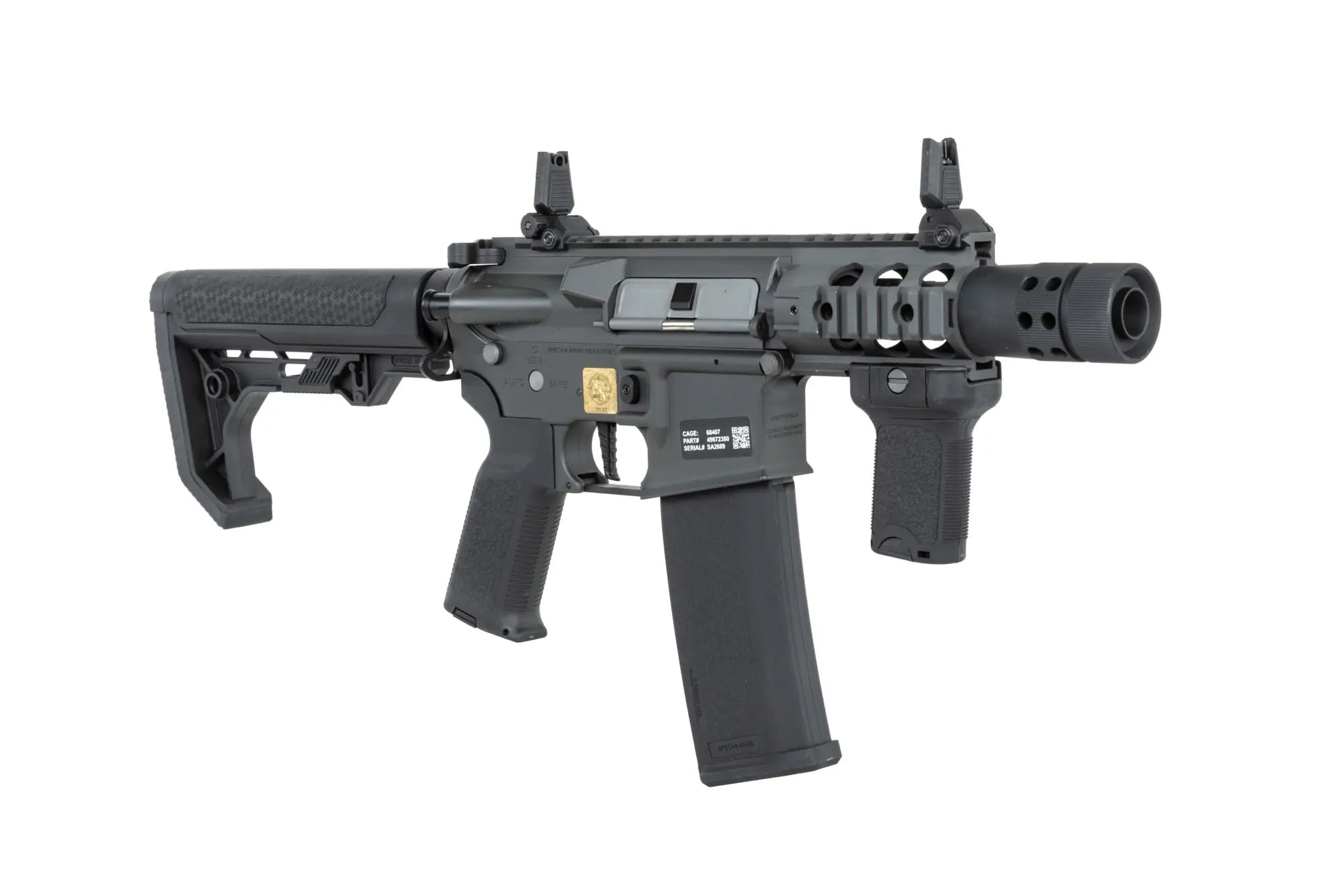 Karabinek szturmowy AEG Specna Arms RRA SA-P10 Prime HAL ETU Light Ops Stock High Torque - Chaos Grey