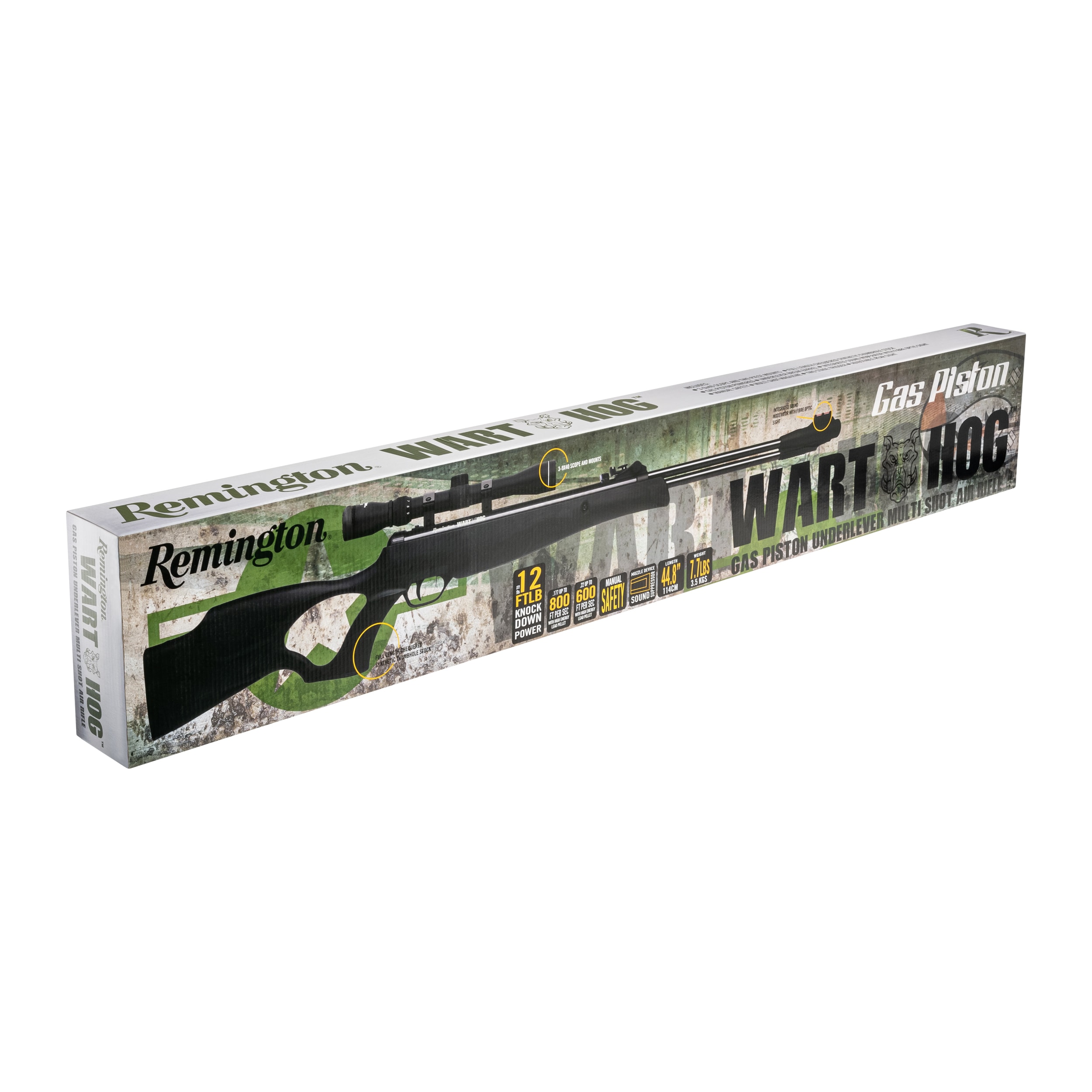 Пневматична гвинтівка Remington Wart Hog Synthetic 4,5 мм з оптичним прицілом 3-9x40