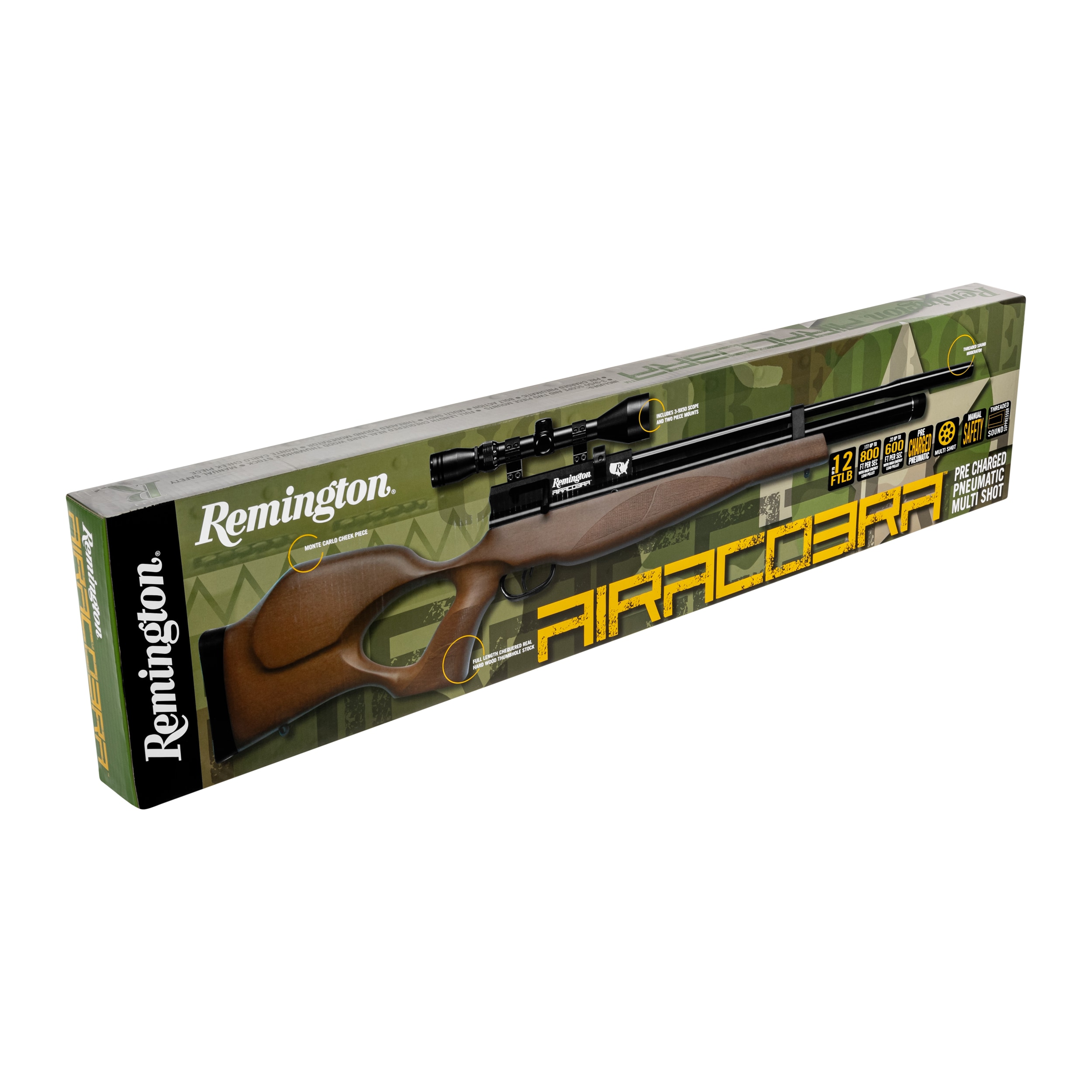 Пневматична гвинтівка Remington Airacobra Wood 4,5 мм з оптичним прицілом 3-9x50