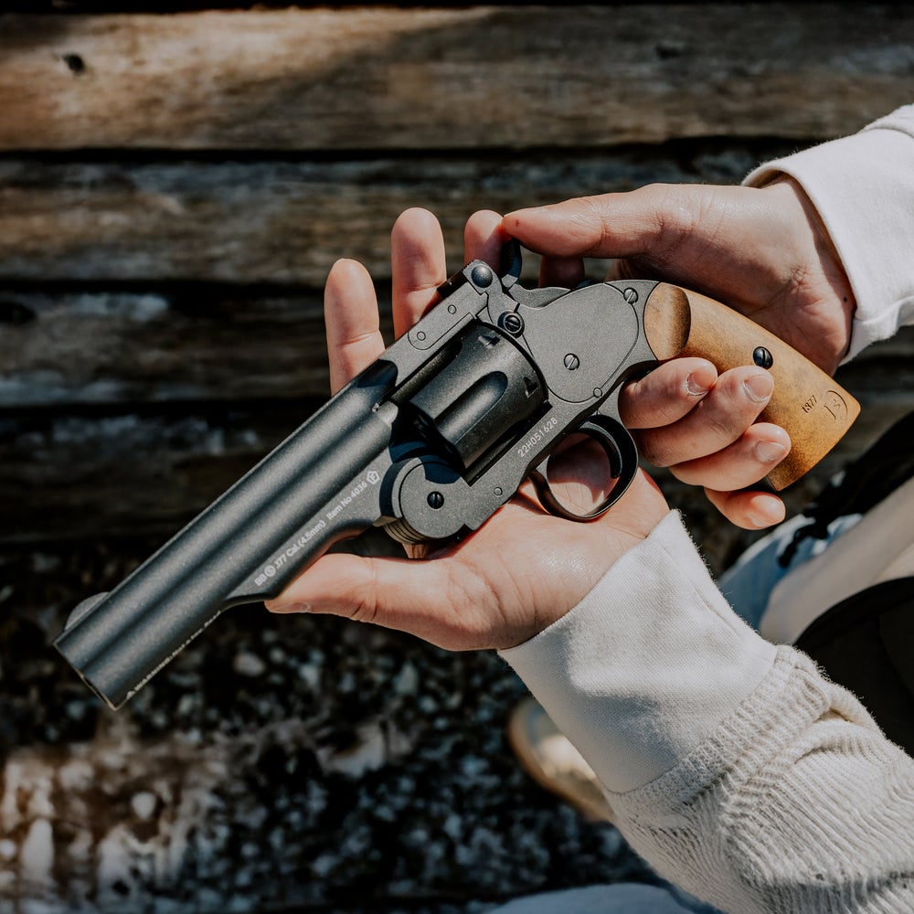 Wiatrówka - rewolwer Barra Airguns Schofield 5