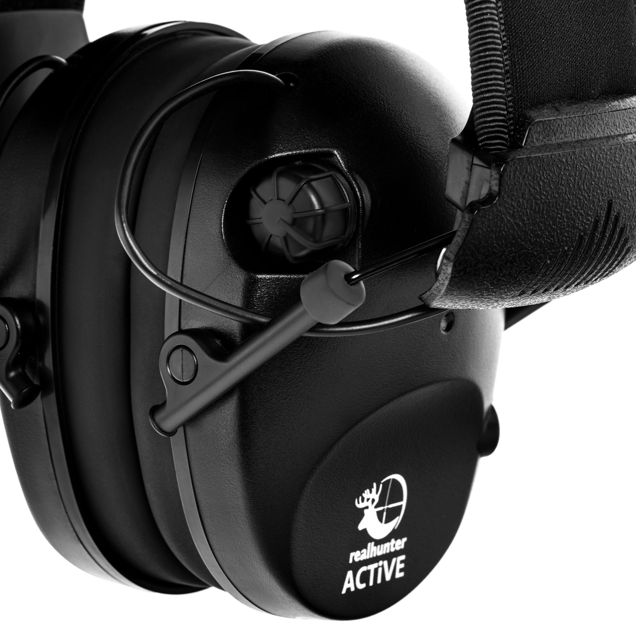 Ochronniki słuchu aktywne RealHunter Active Pro z okularami - Black