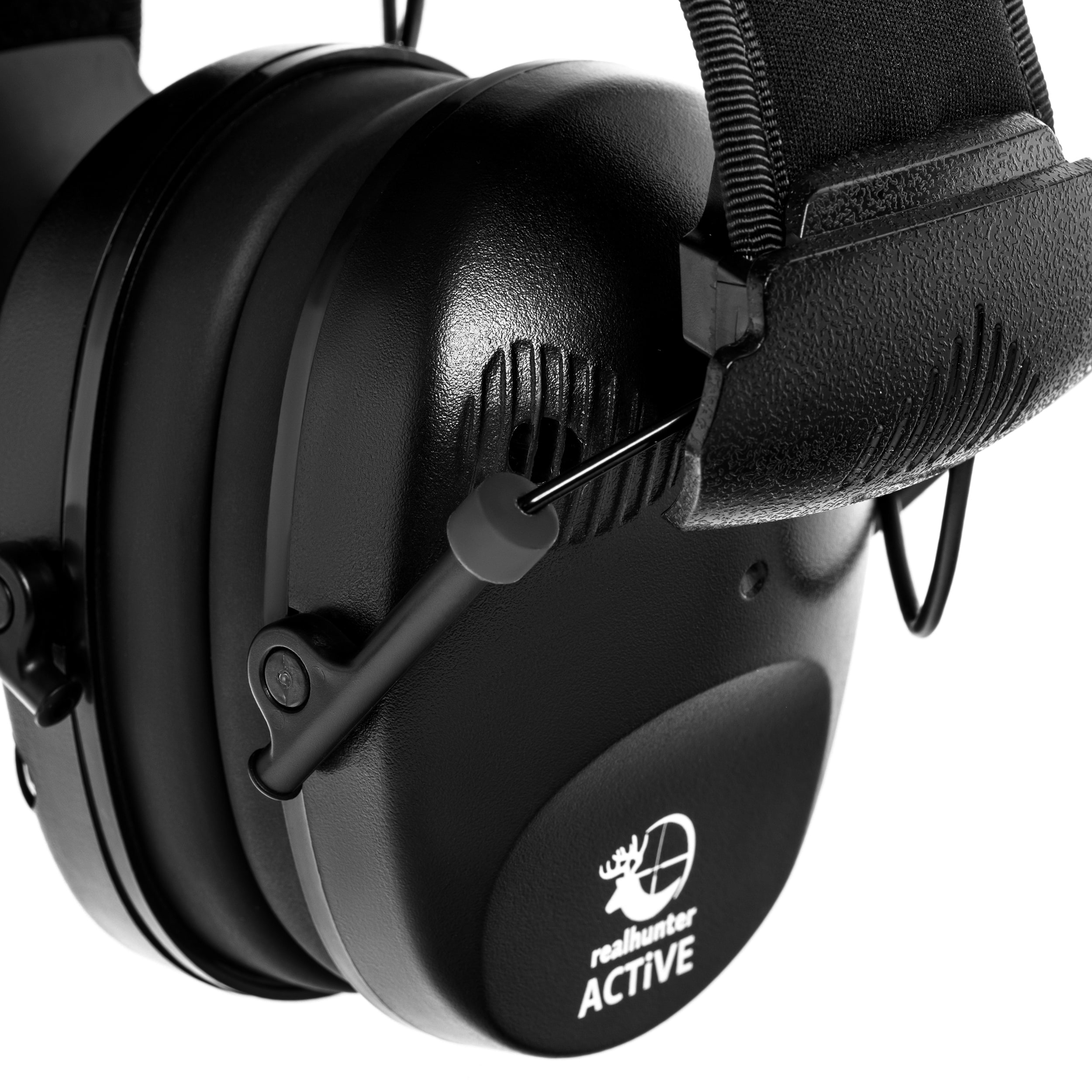 Ochronniki słuchu aktywne RealHunter Active Pro z okularami - Black