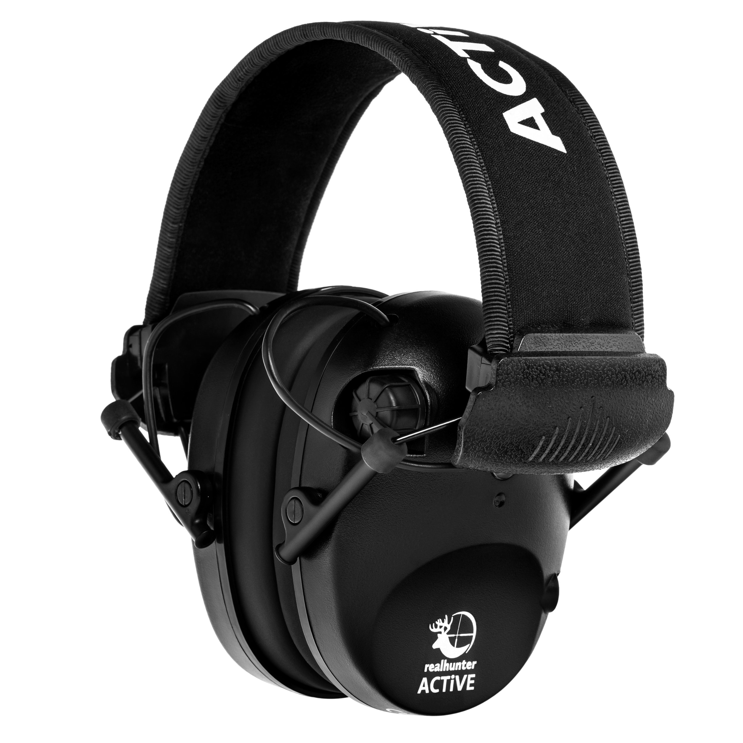 Ochronniki słuchu aktywne RealHunter Active Pro z okularami - Black