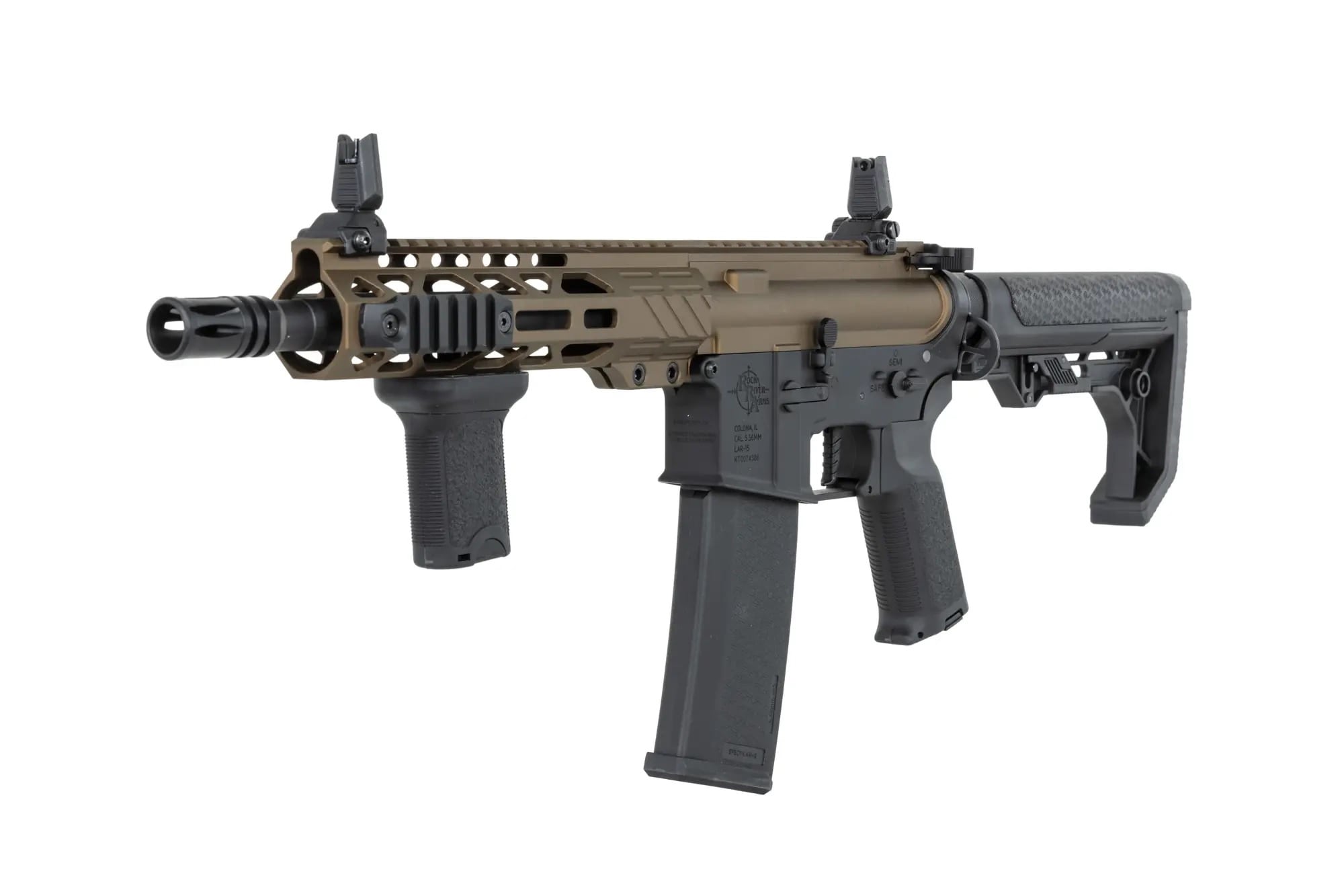 Karabinek szturmowy AEG Specna Arms RRA SA-P25 Prime HAL ETU Light Ops Stock High Torque 22TPA - Half-Tan