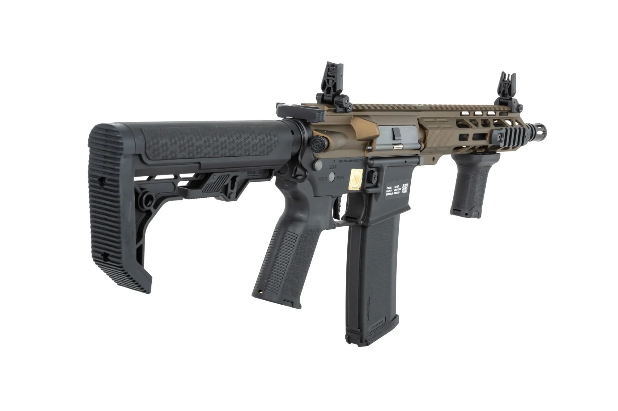 Karabinek szturmowy AEG Specna Arms RRA SA-P25 Prime HAL ETU Light Ops Stock High Torque 22TPA - Half-Tan