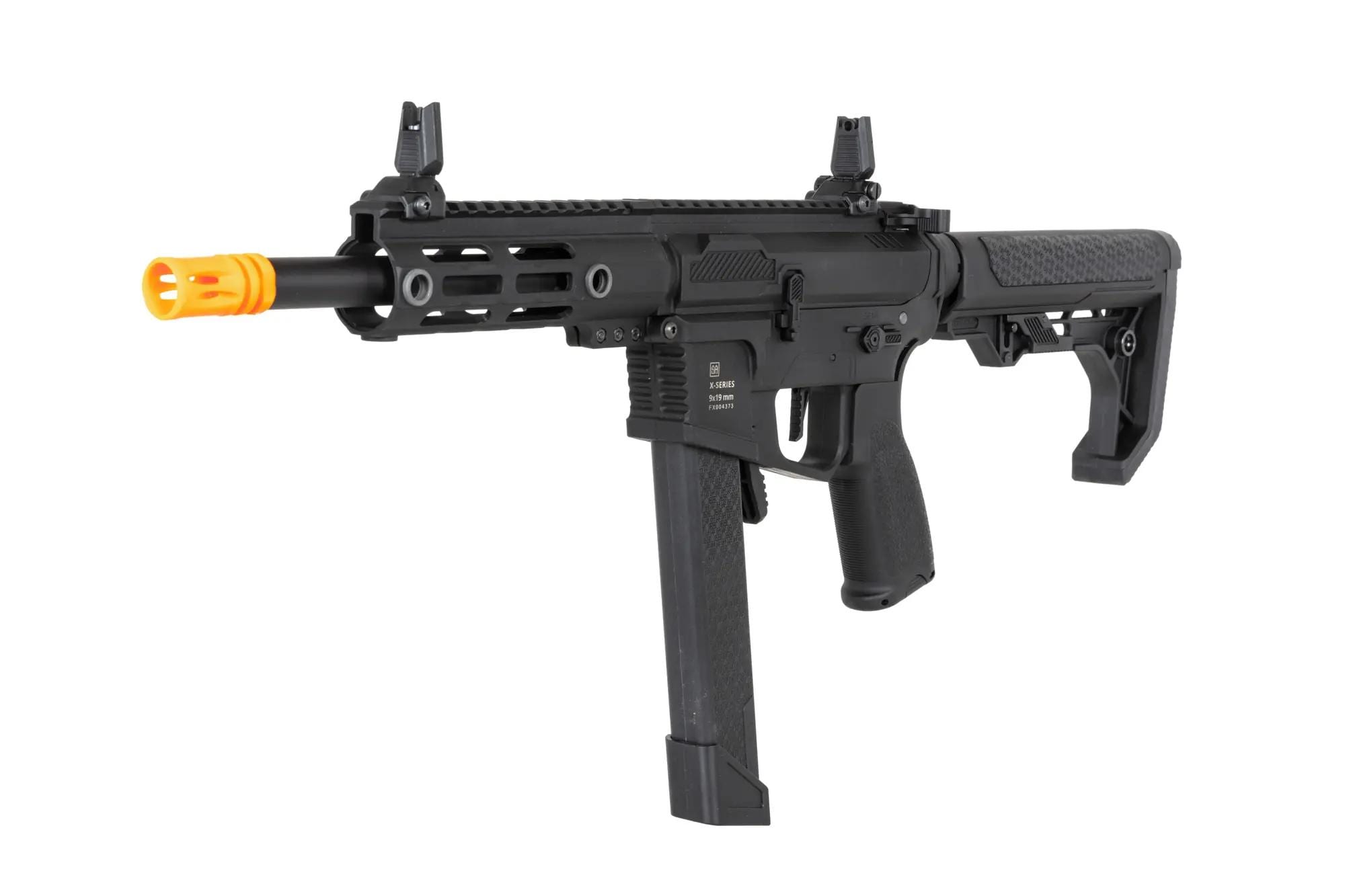 Пістолет-кулемет AEG Specna Arms SA-FX01 Flex HAL ETU з помаранчевим дульним пристроєм - Black