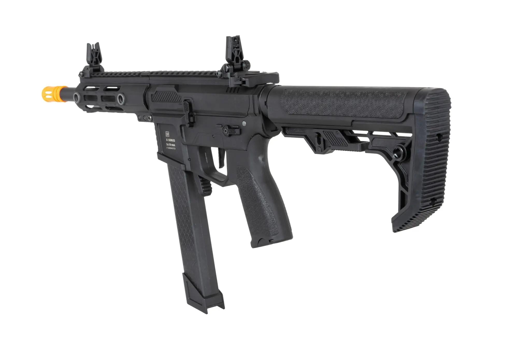 Пістолет-кулемет AEG Specna Arms SA-FX01 Flex HAL ETU з помаранчевим дульним пристроєм - Black