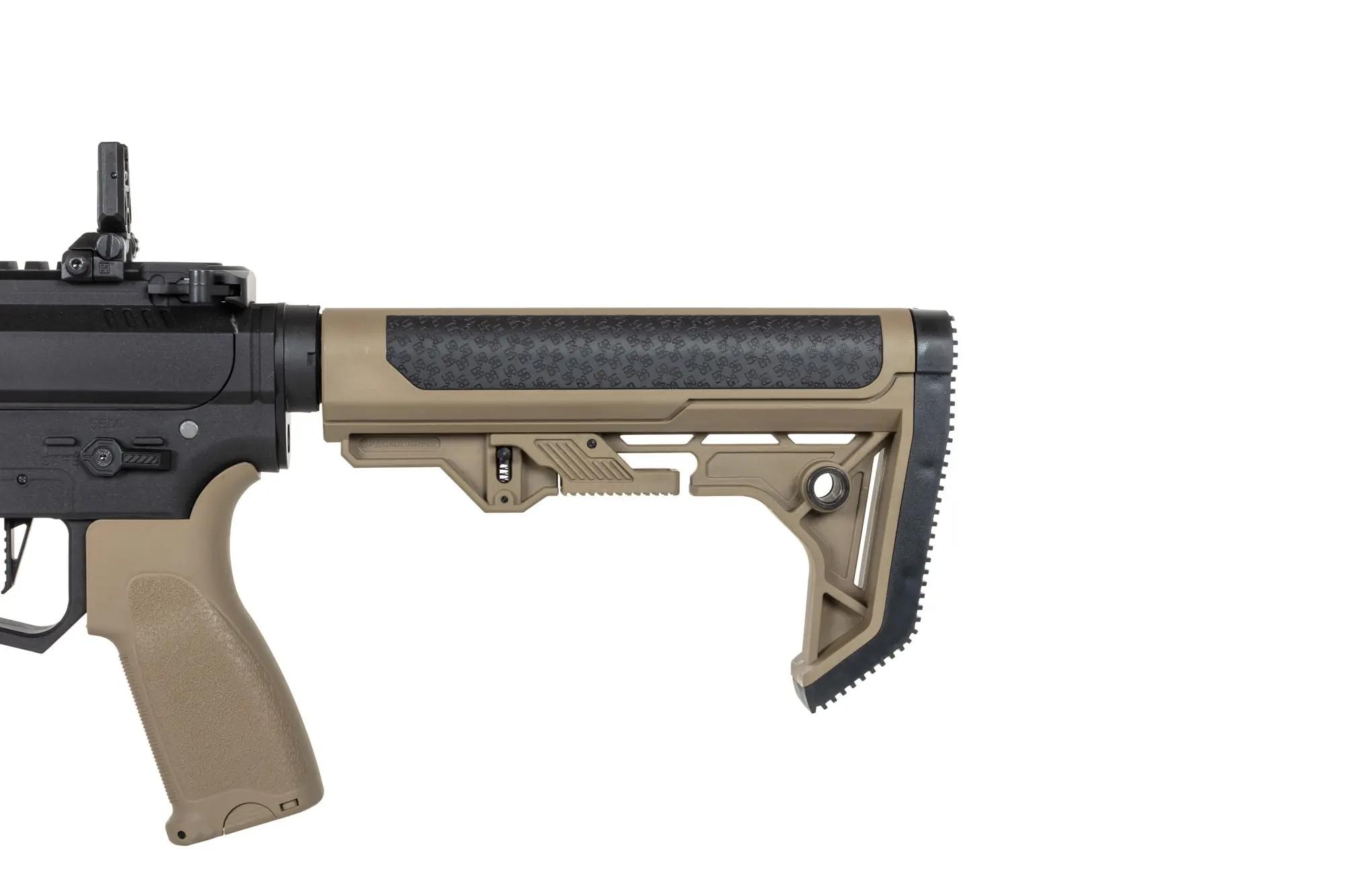 Пістолет-кулемет AEG Specna Arms SA-FX01 Flex HAL ETU з помаранчевим дульним пристроєм - Half-Tan