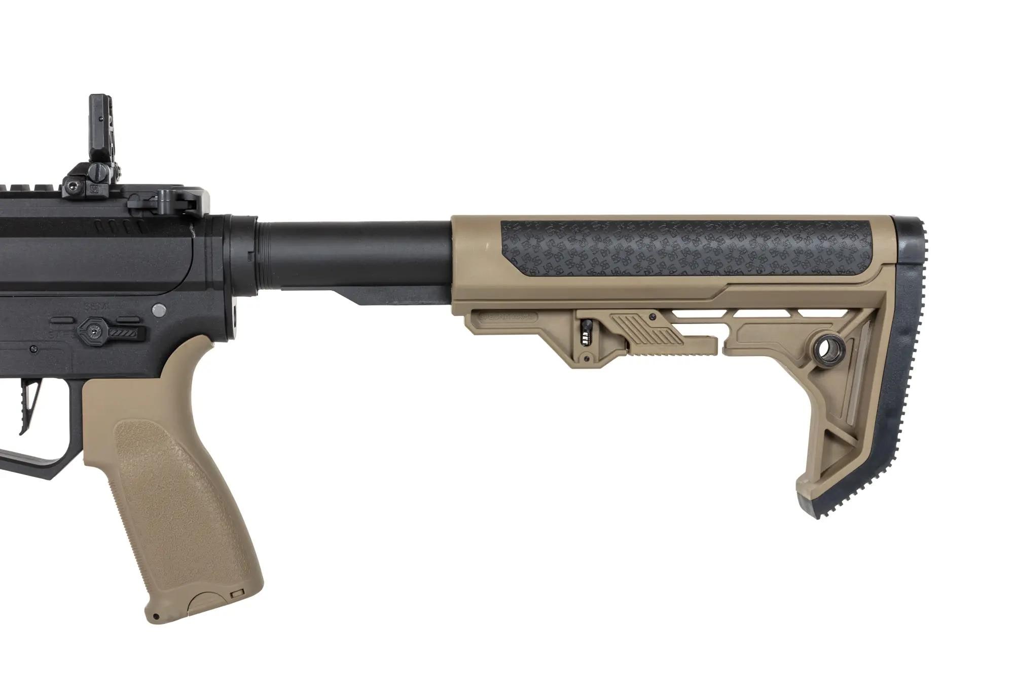 Пістолет-кулемет AEG Specna Arms SA-FX01 Flex HAL ETU з помаранчевим дульним пристроєм - Half-Tan