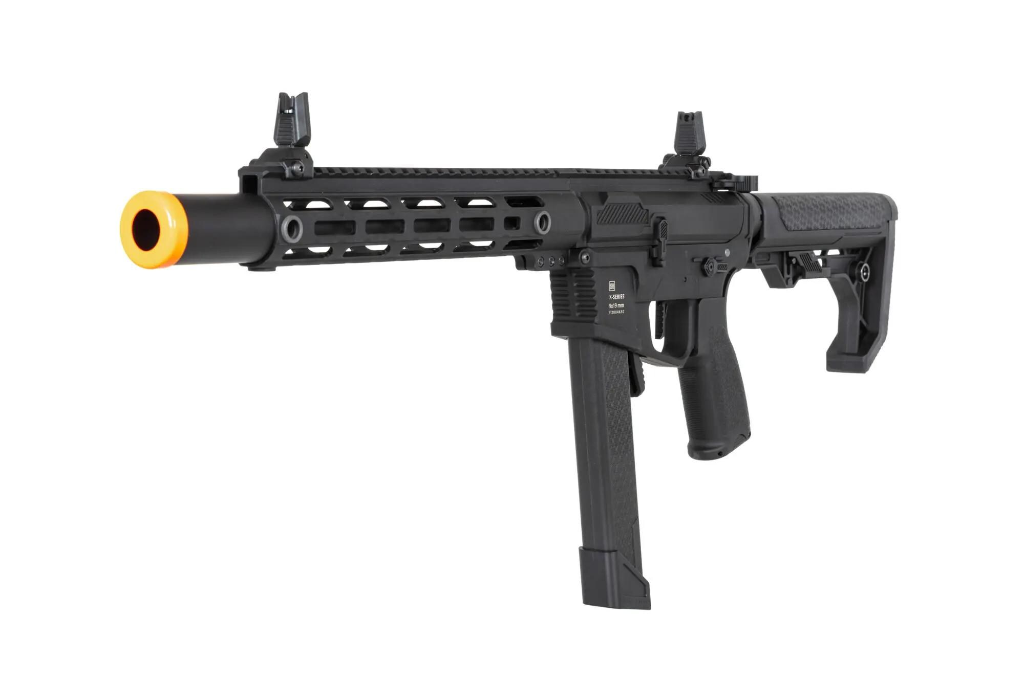 Пістолет-кулемет AEG Specna Arms SA-FX02 Flex HAL ETU з помаранчевим дульним пристроєм - Black