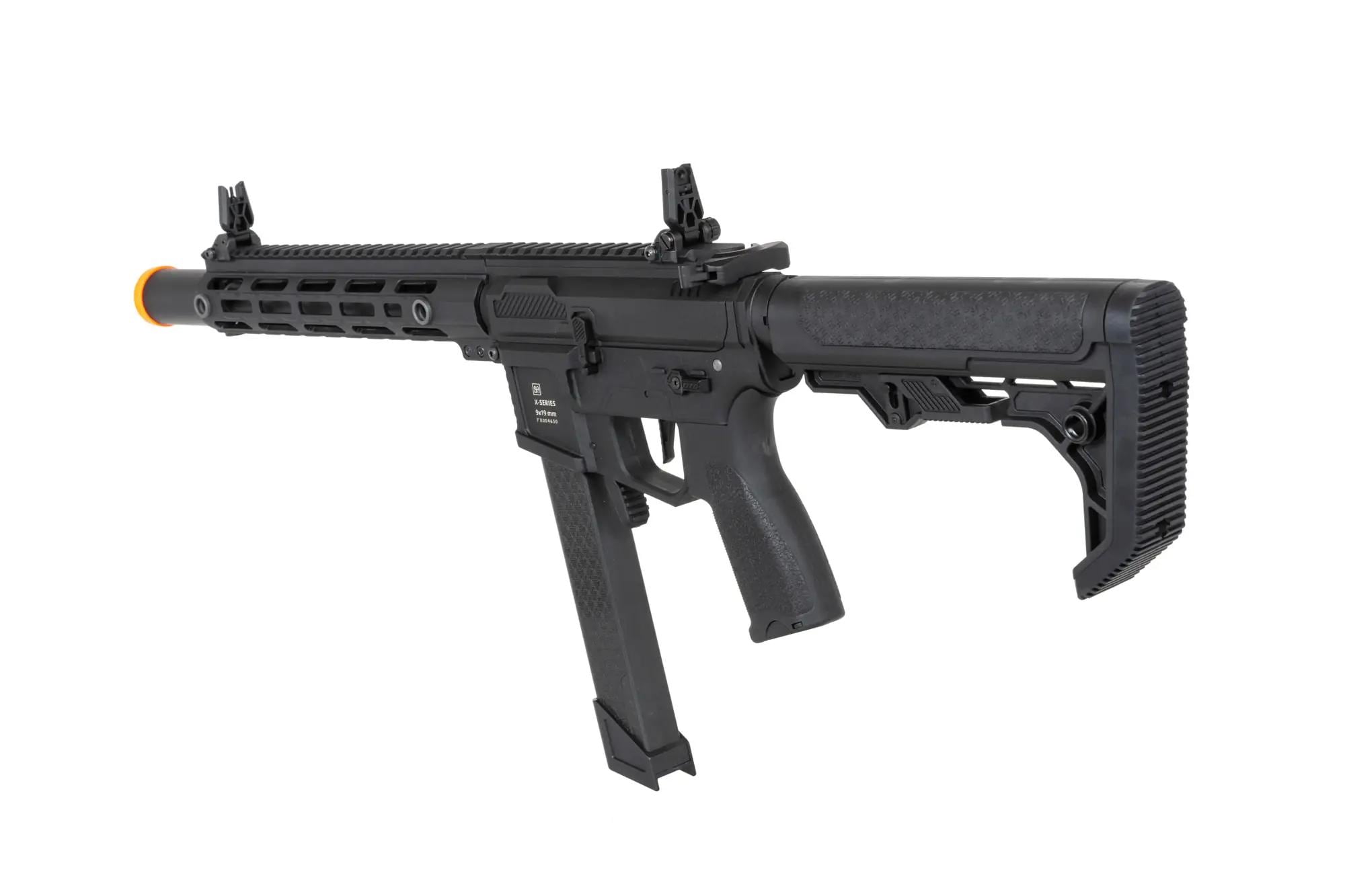 Пістолет-кулемет AEG Specna Arms SA-FX02 Flex HAL ETU з помаранчевим дульним пристроєм - Black