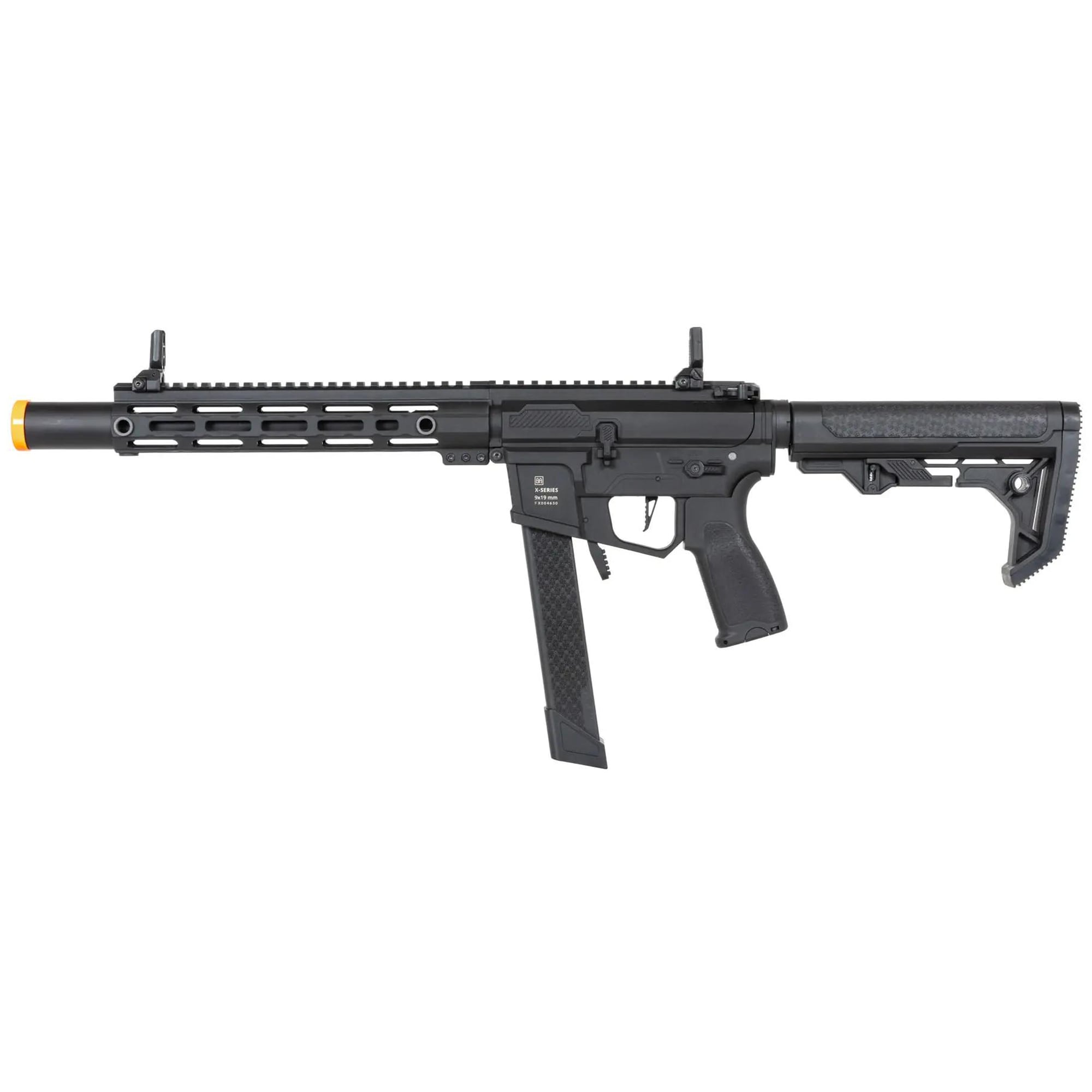 Пістолет-кулемет AEG Specna Arms SA-FX02 Flex HAL ETU з помаранчевим дульним пристроєм - Black