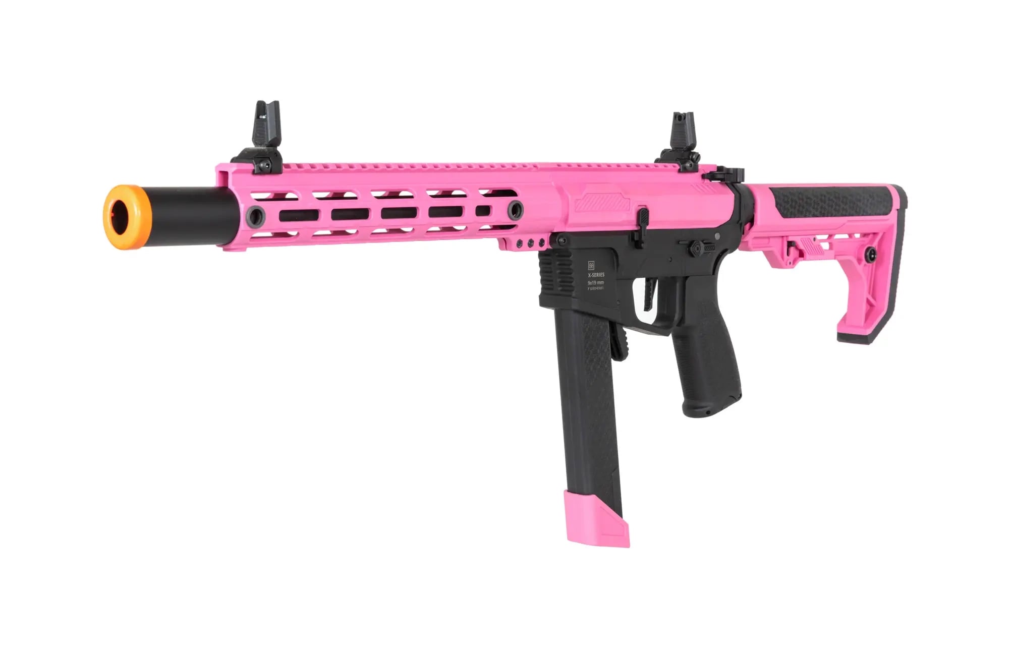 Pistolet maszynowy AEG Specna Arms SA-FX02 Flex HAL ETU z pomarańczowym urządzeniem wylotowym - Pink