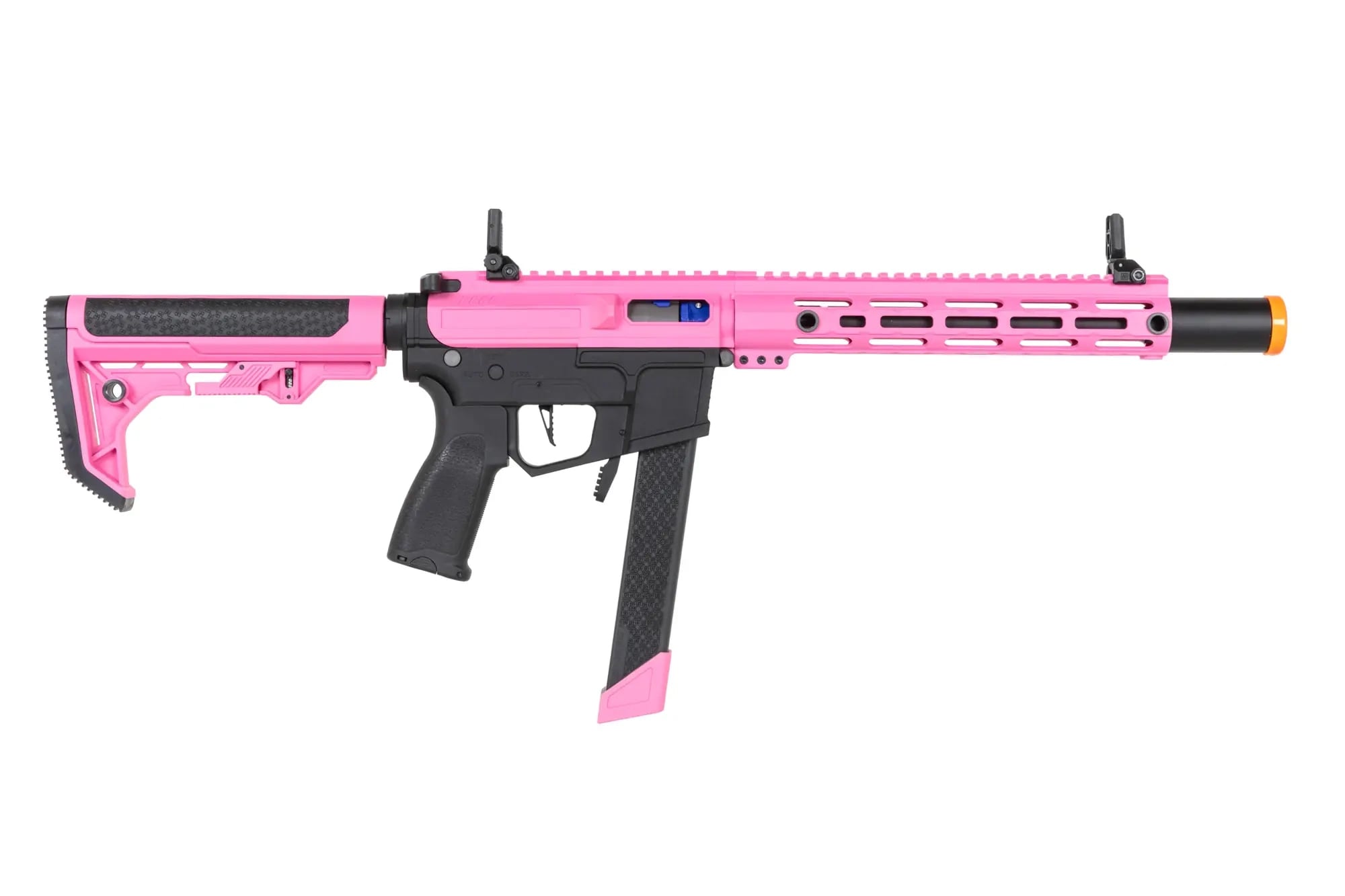 Pistolet maszynowy AEG Specna Arms SA-FX02 Flex HAL ETU z pomarańczowym urządzeniem wylotowym - Pink