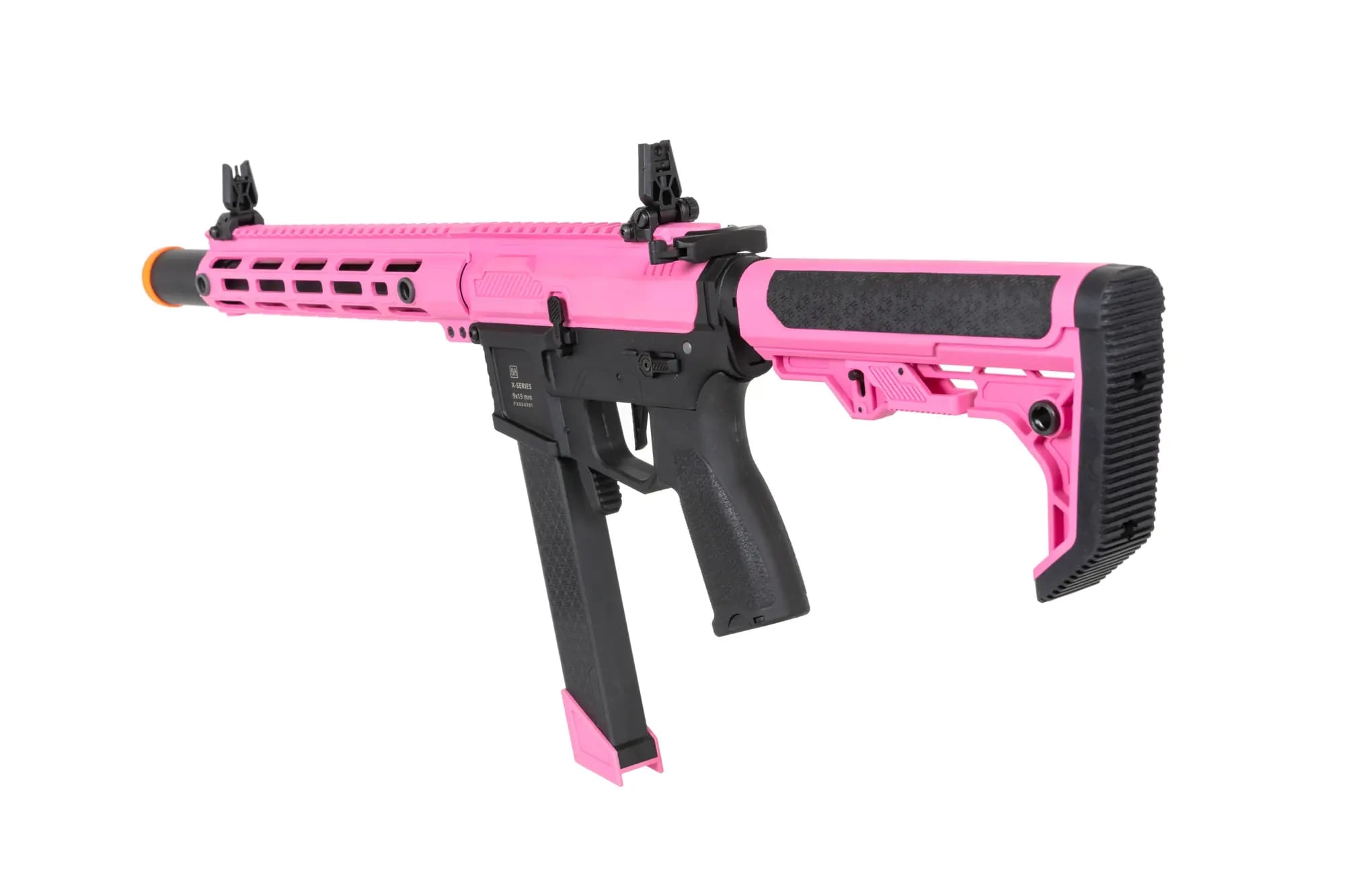 Pistolet maszynowy AEG Specna Arms SA-FX02 Flex HAL ETU z pomarańczowym urządzeniem wylotowym - Pink