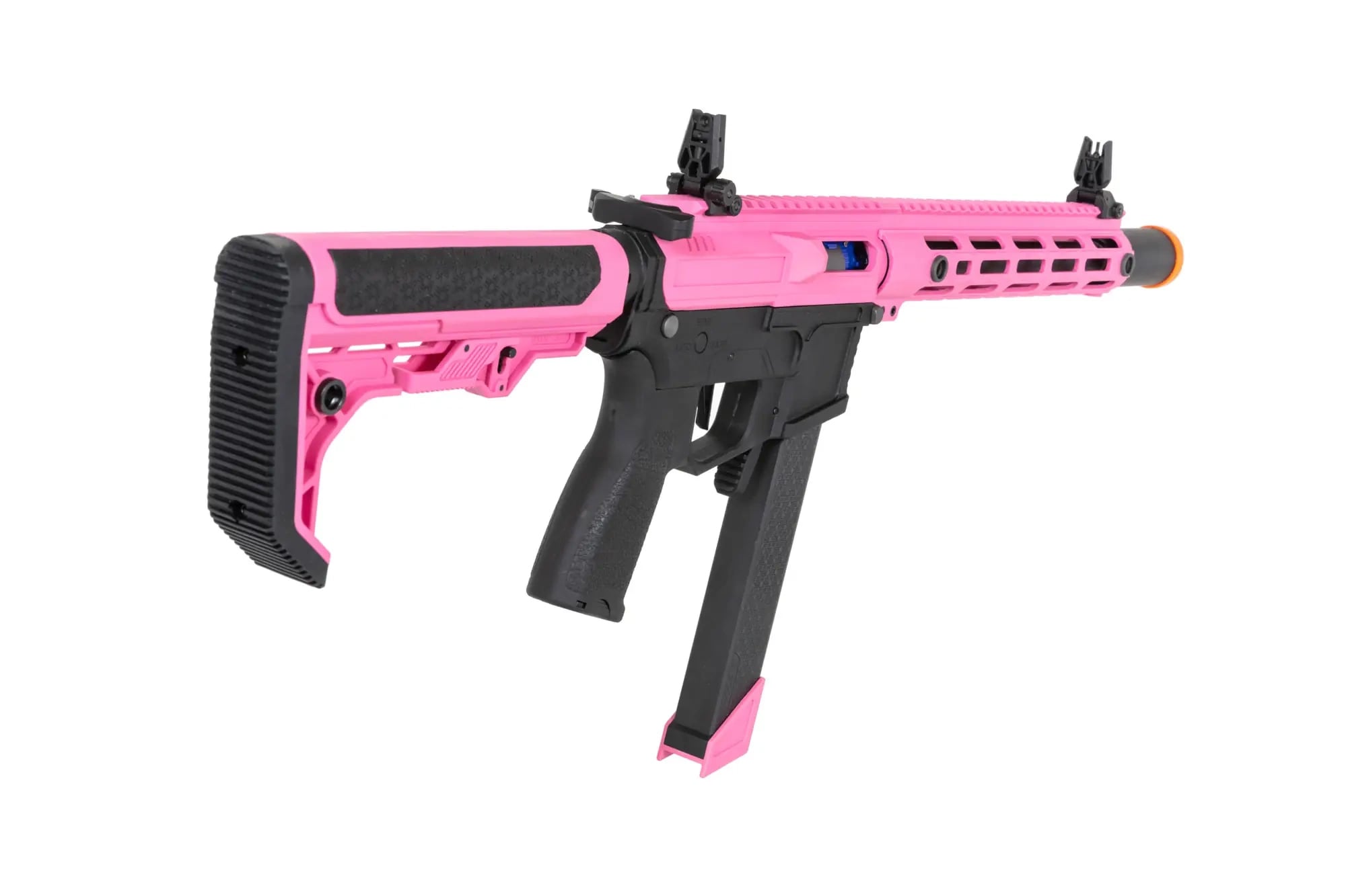 Pistolet maszynowy AEG Specna Arms SA-FX02 Flex HAL ETU z pomarańczowym urządzeniem wylotowym - Pink