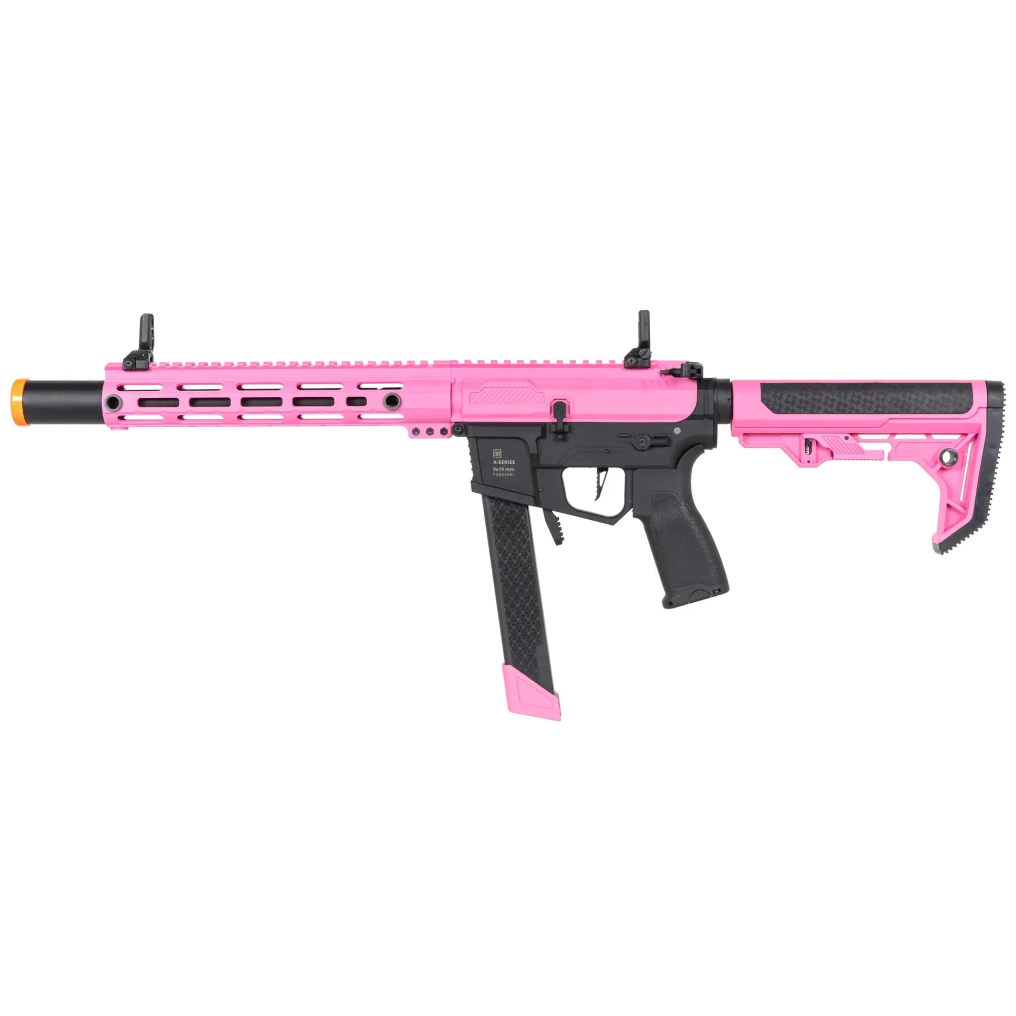 Pistolet maszynowy AEG Specna Arms SA-FX02 Flex HAL ETU z pomarańczowym urządzeniem wylotowym - Pink