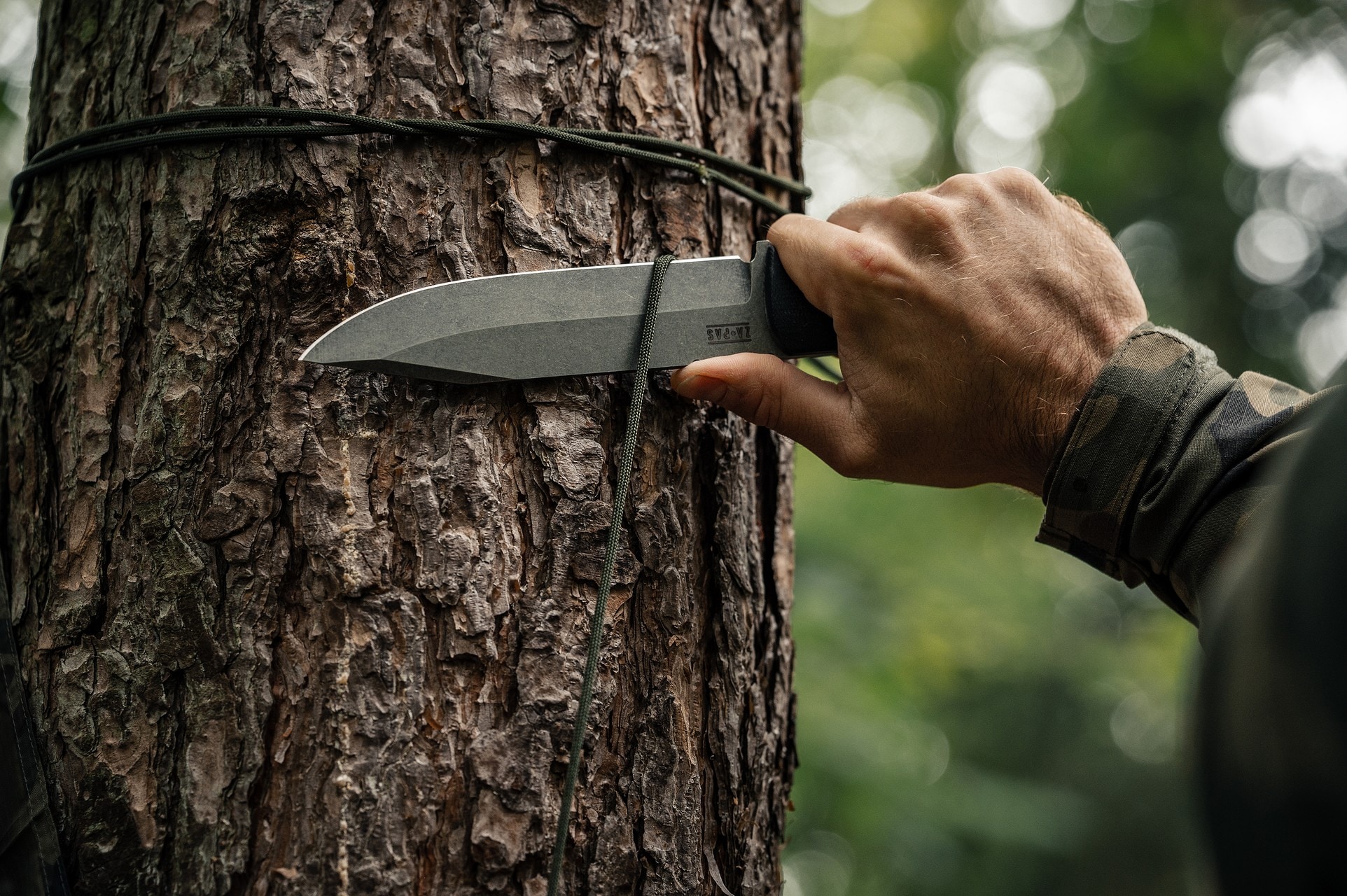 Za-Pas WZ.25 Grom Stonewashed Fixed Blade Knife - Black