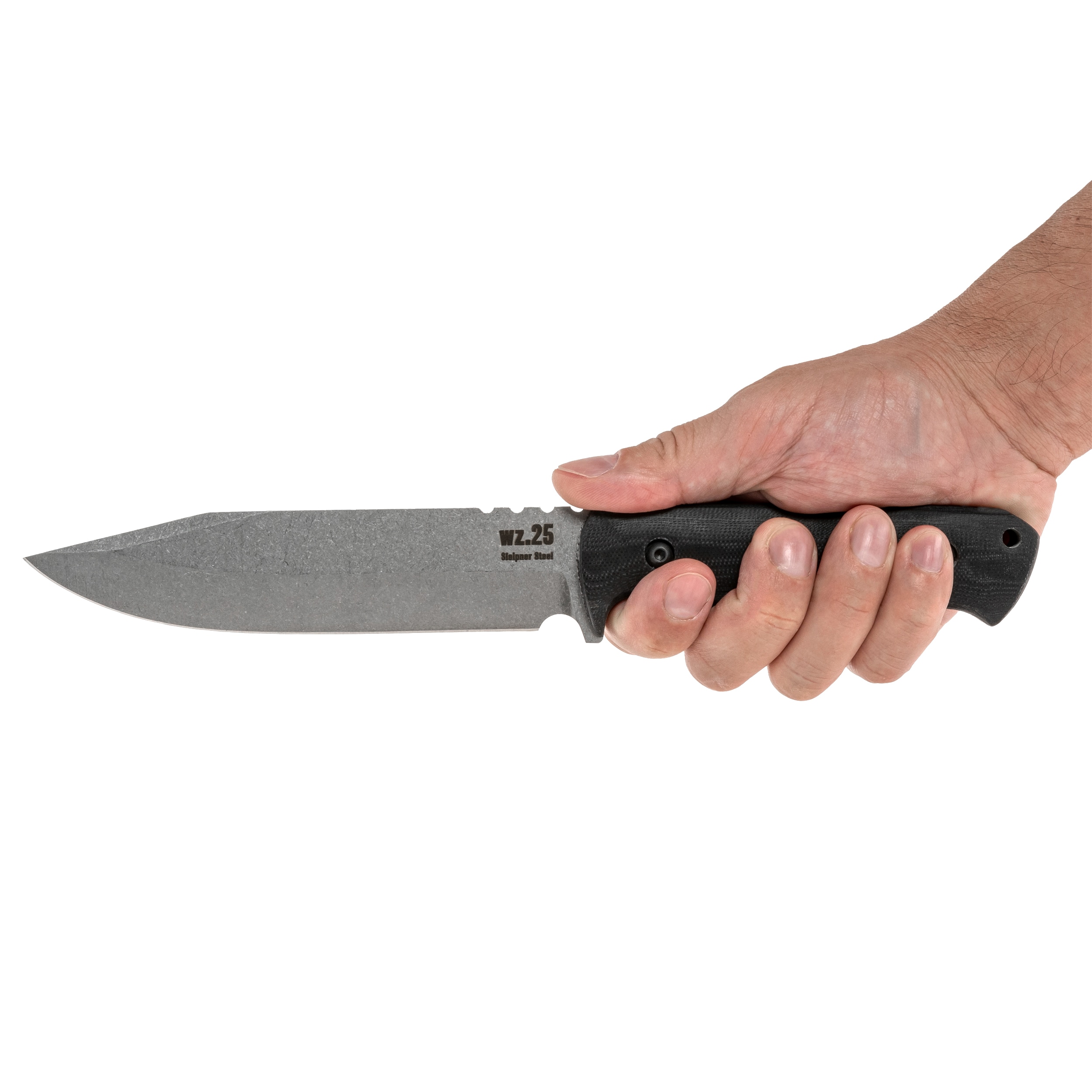 Za-Pas WZ.25 Grom Plus Kydex Stonewashed Fixed Blade Knife - black