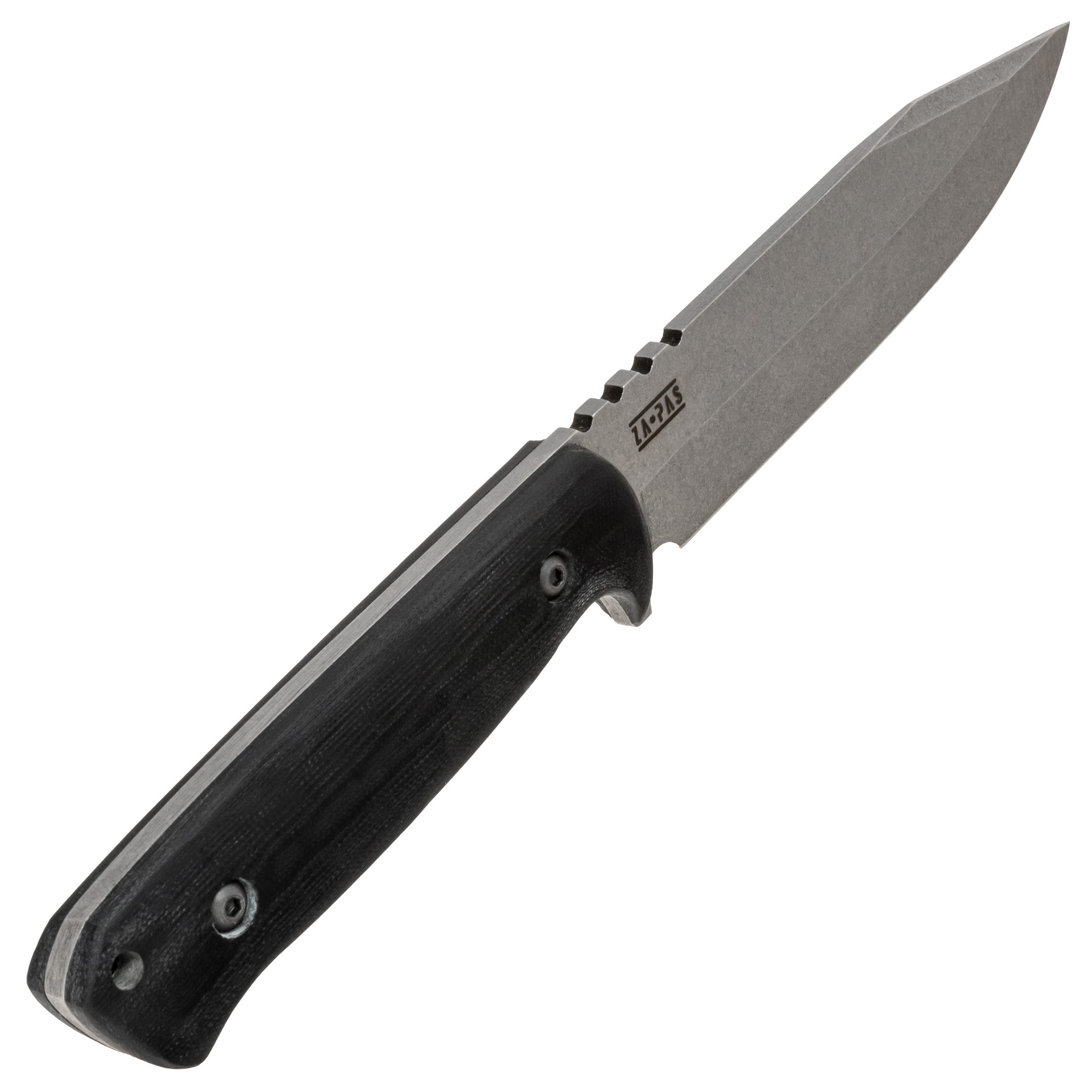 Za-Pas WZ.25 Grom Plus Kydex Stonewashed Fixed Blade Knife - black