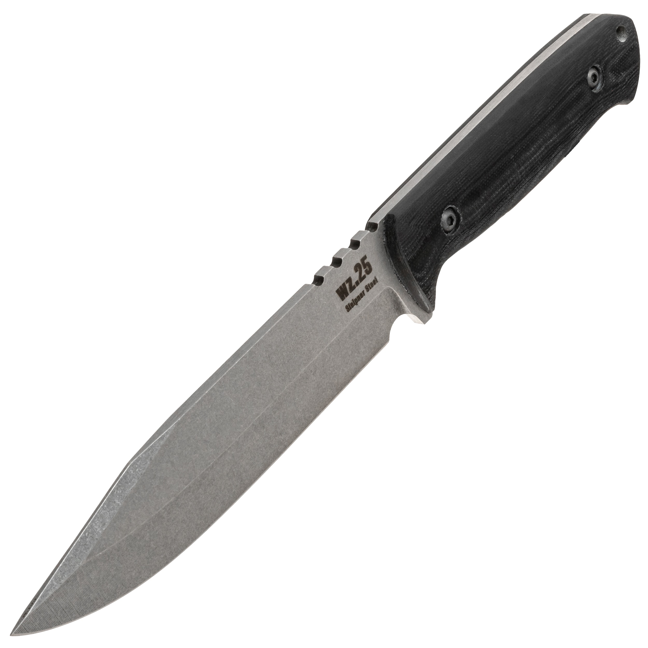 Za-Pas WZ.25 Grom Plus Kydex Stonewashed Fixed Blade Knife - black