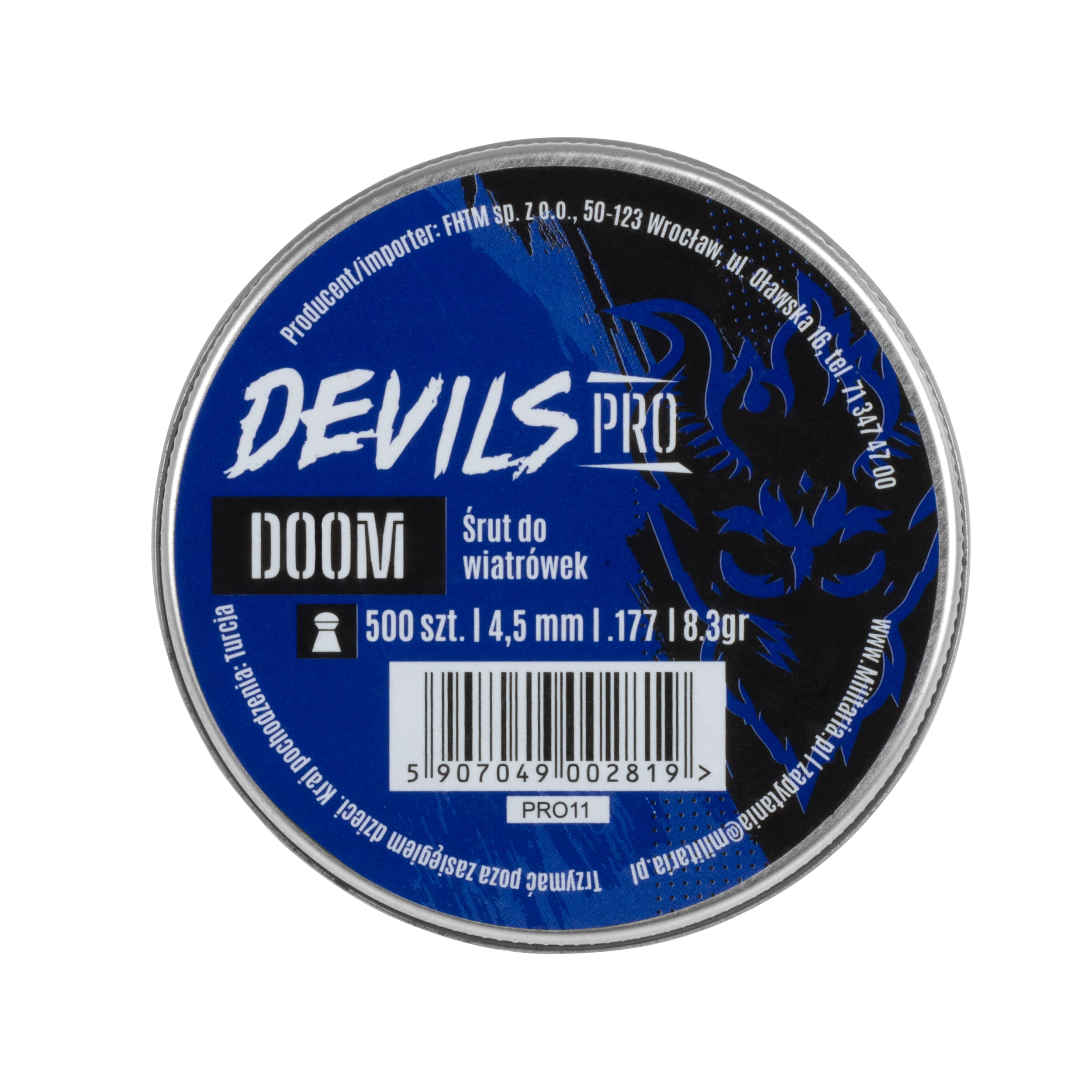 Śrut Devils Pro Doom 4,5 mm 8,33 gr - 500 szt.