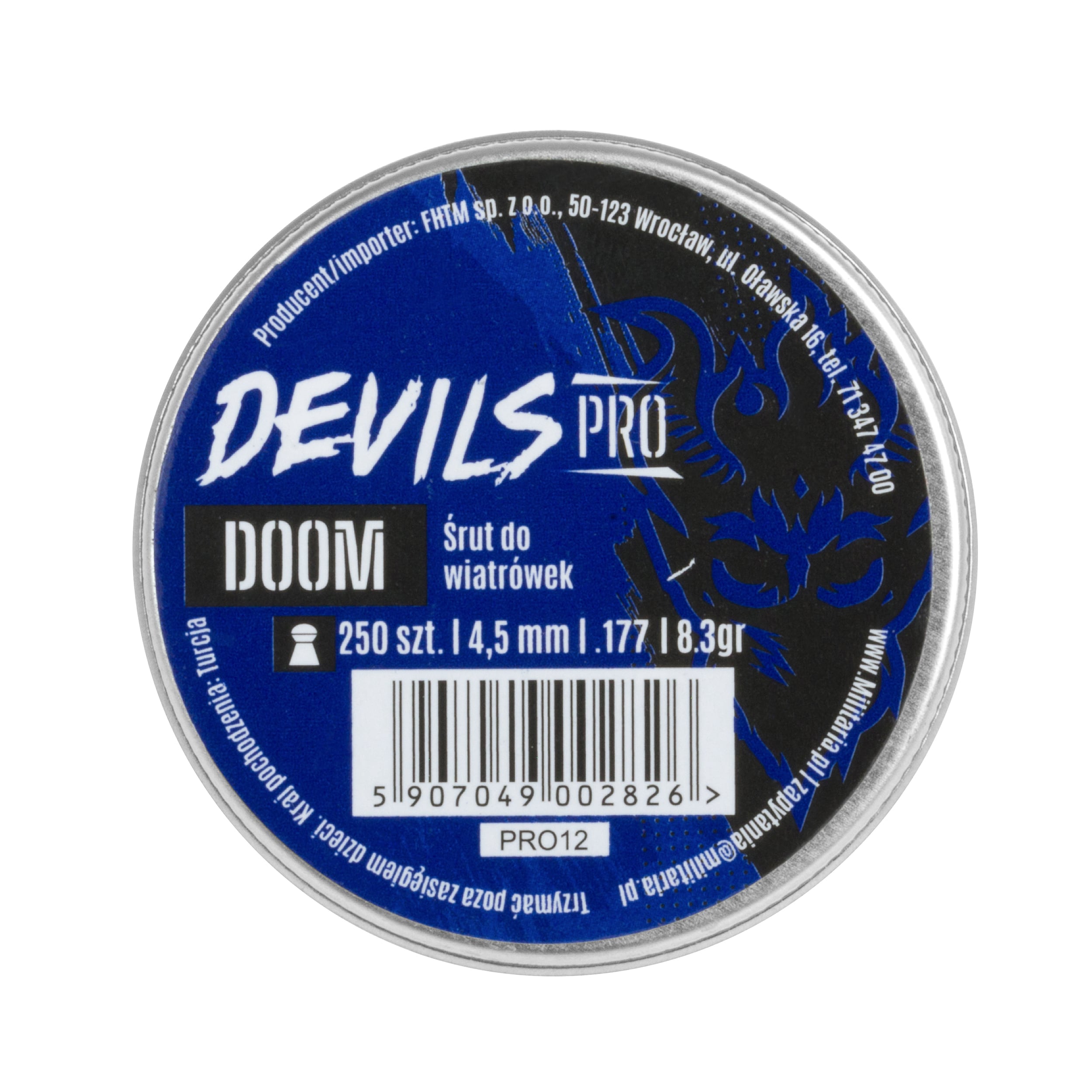 Śrut Devils Pro Doom 4,5 mm 8,33 gr - 250 szt.