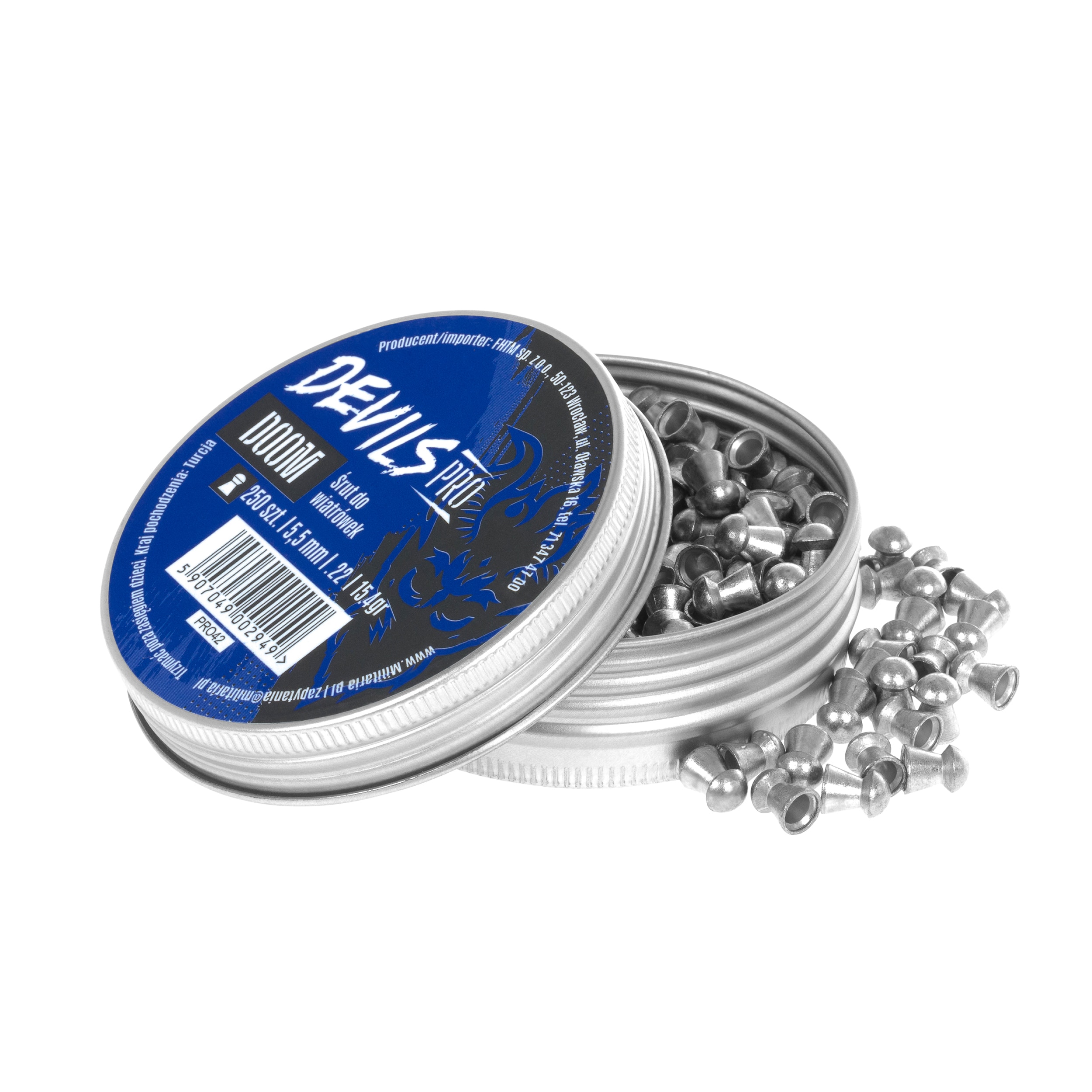 Śrut Devils Pro Doom 5,5 mm 15,43 gr - 250 szt.