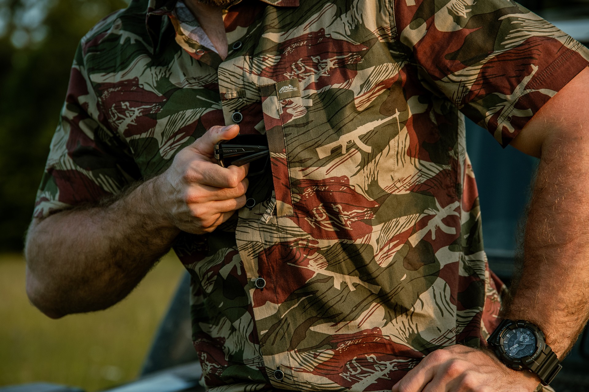 Koszula Helikon Tactical Hawaiian Short Sleeve - Brushstroke Camo