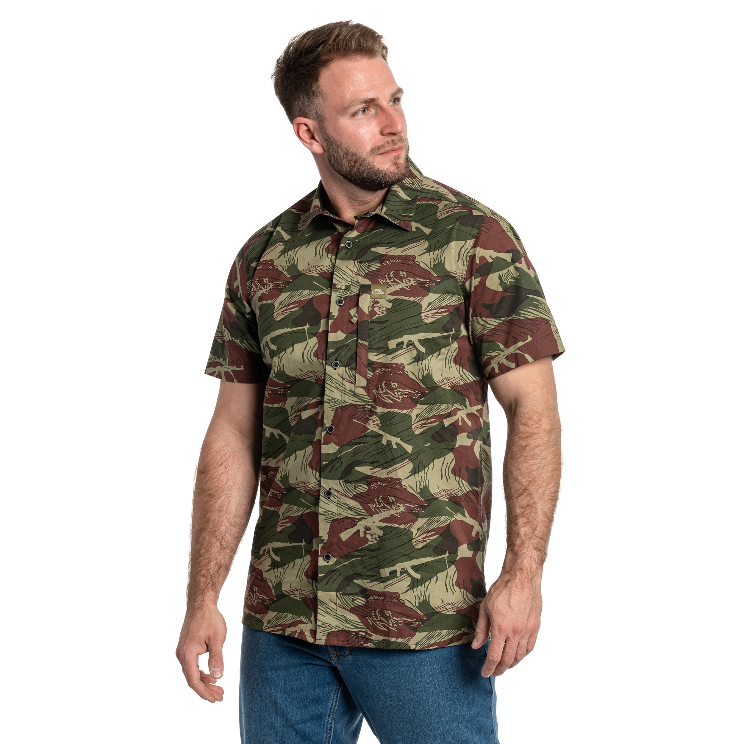 Koszula Helikon-Tex Tactical Hawaiian Short Sleeve - Brushstroke Camo