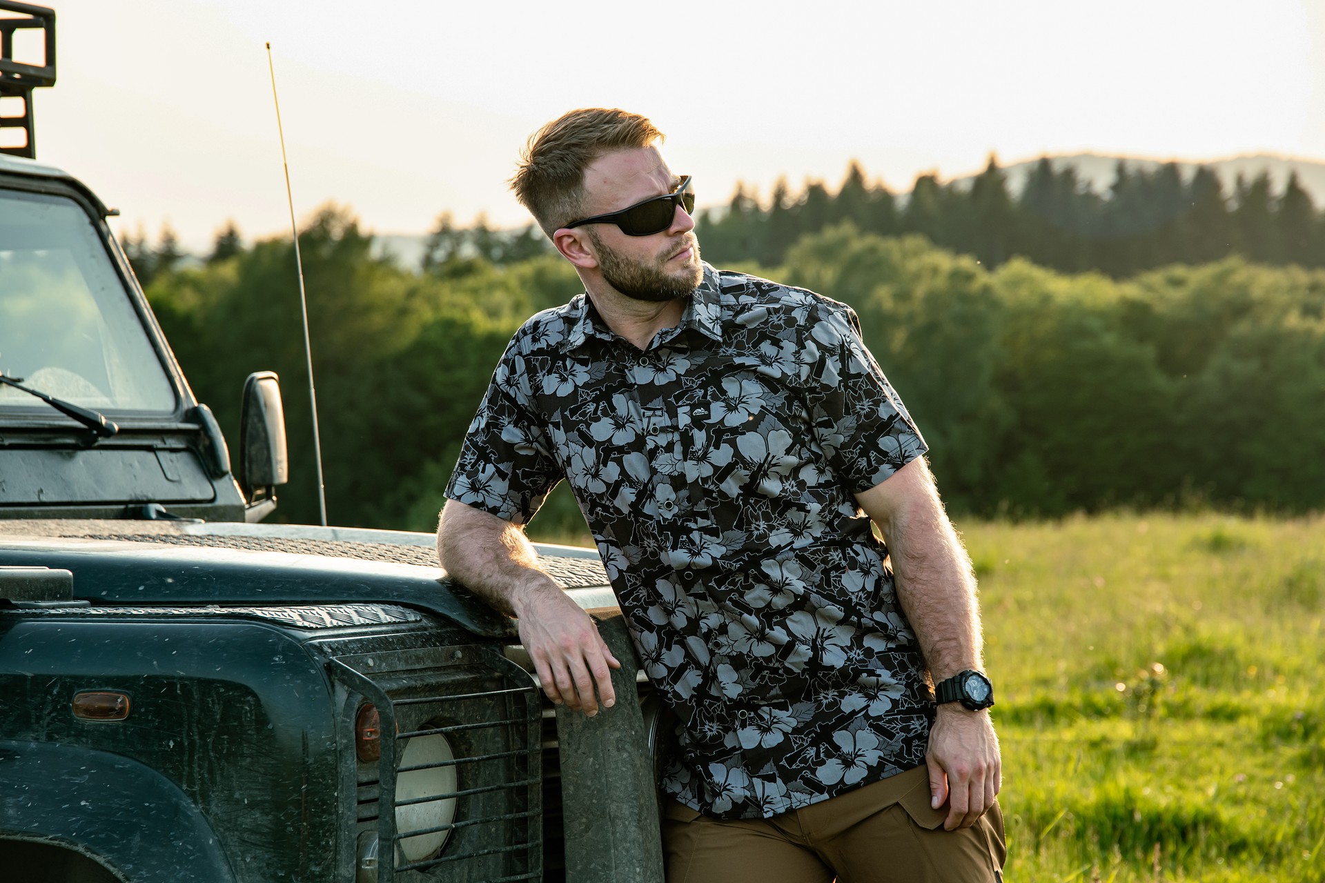Koszula Helikon Tactical Hawaiian Short Sleeve - Dark Ops