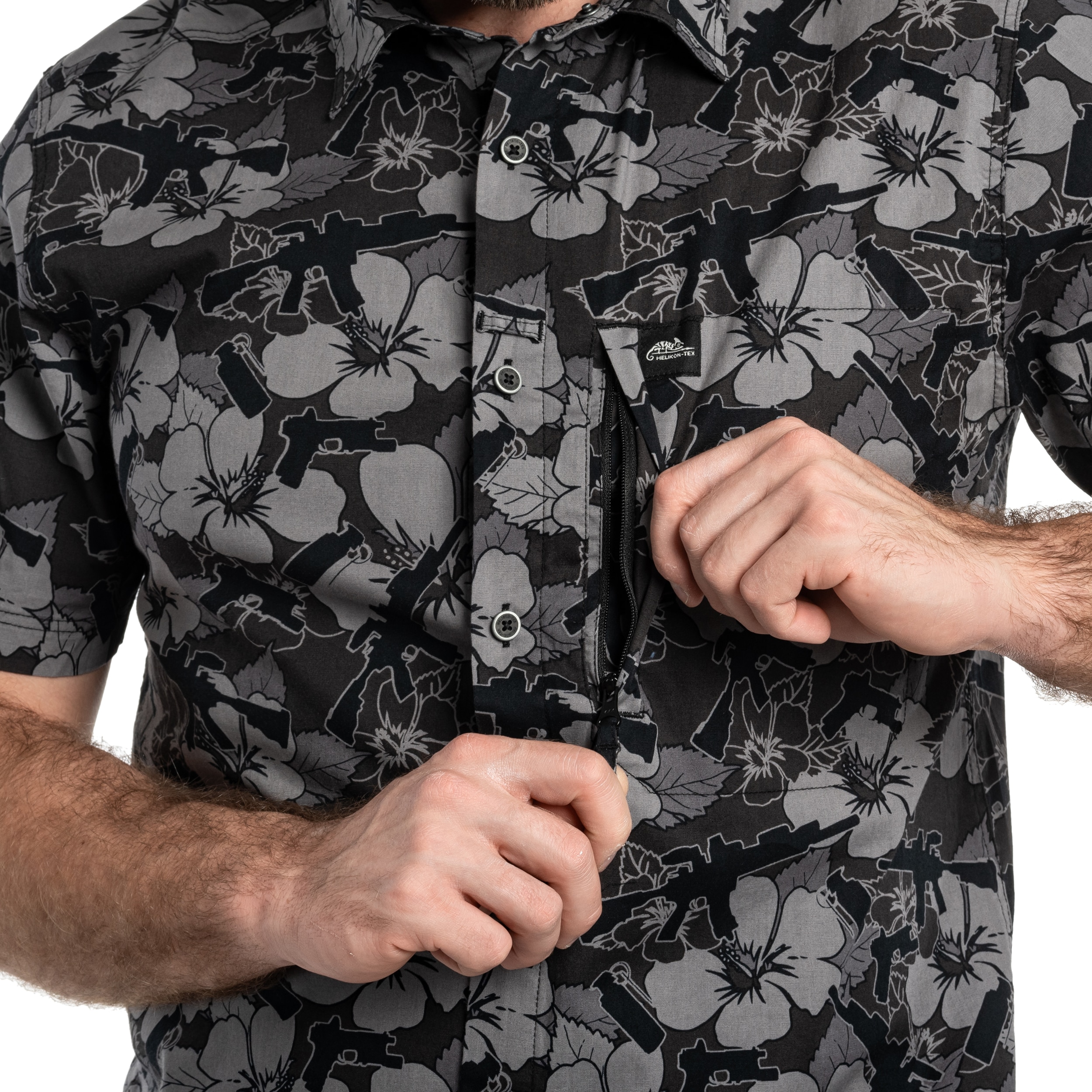 Сорочка Helikon-Tex Tactical Hawaiian Short Sleeve - Dark Ops