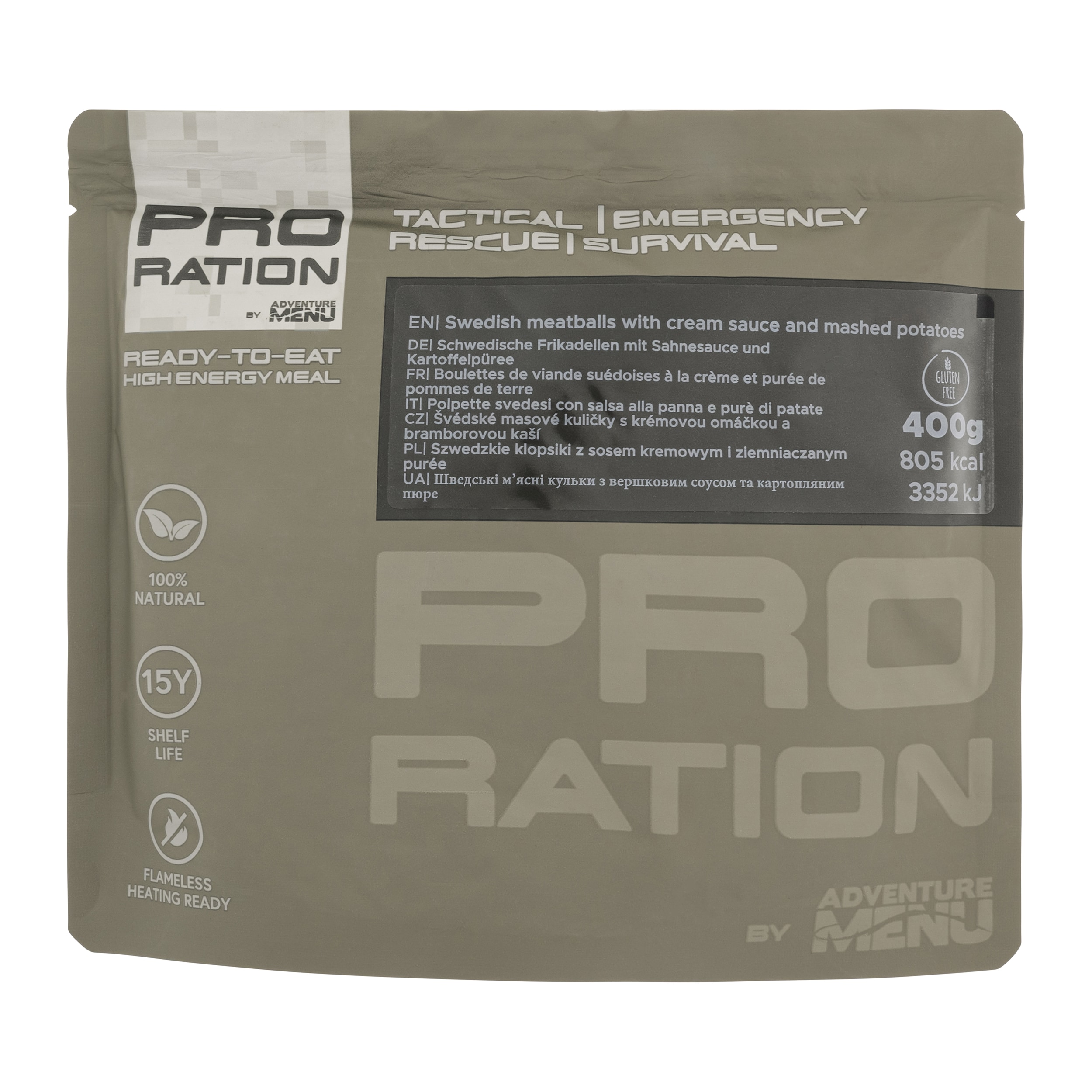 Danie gotowe Pro Ration Szwedzkie klopsiki z puree ziemniaczanym i sosem śmietanowym 400 g