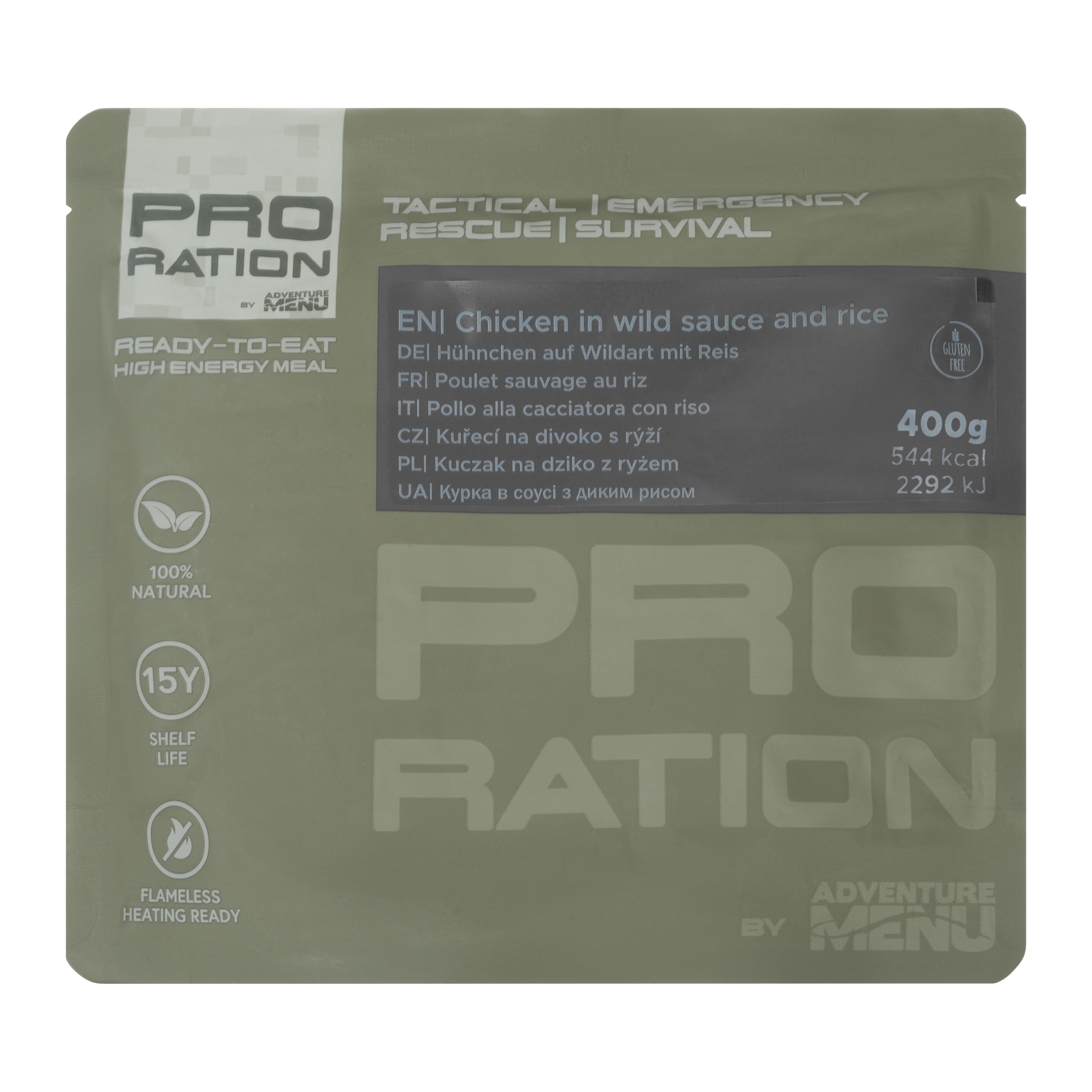 Danie gotowe Pro Ration Kurczak na dziko z ryżem 400 g