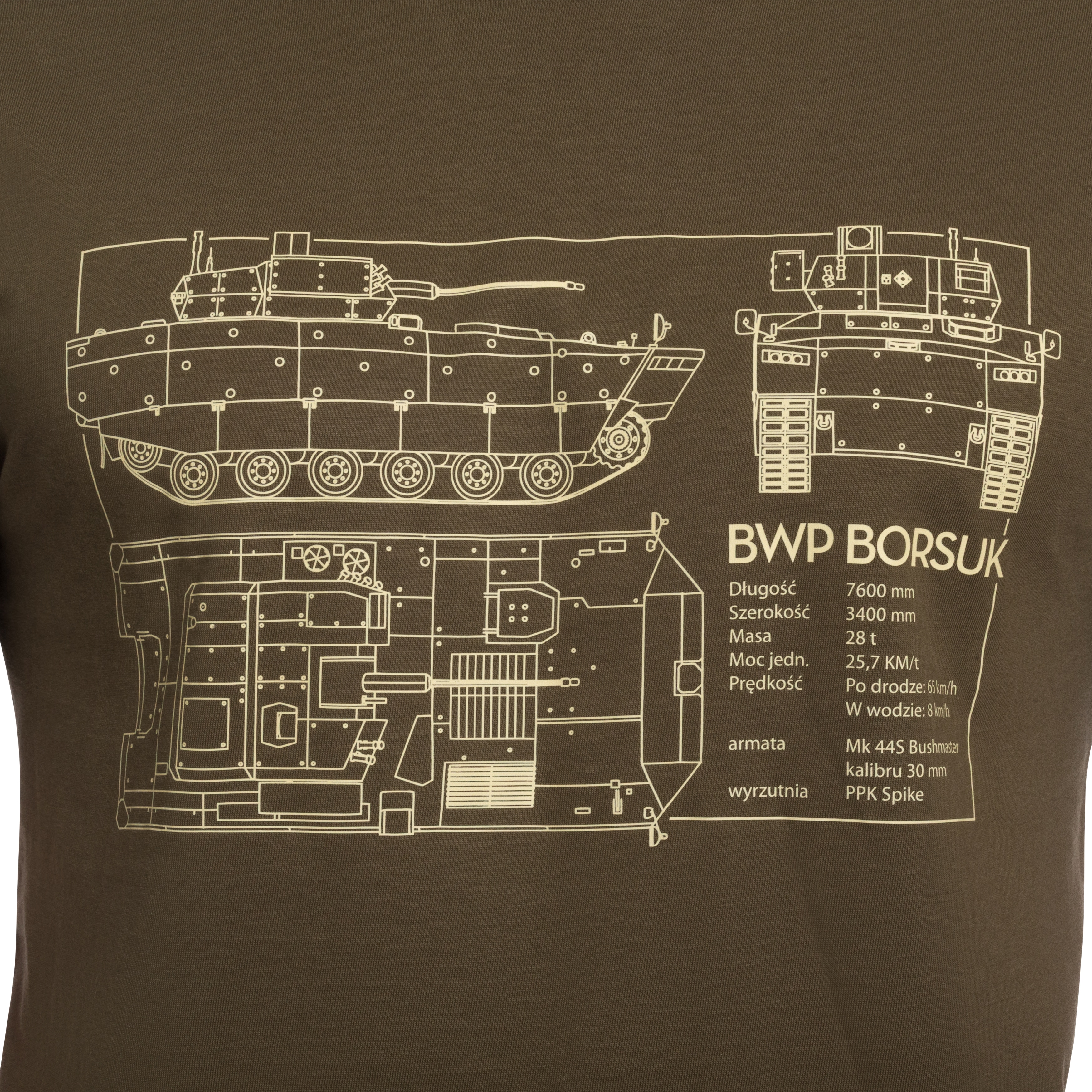 Koszulka T-Shirt Borsuk - Olive
