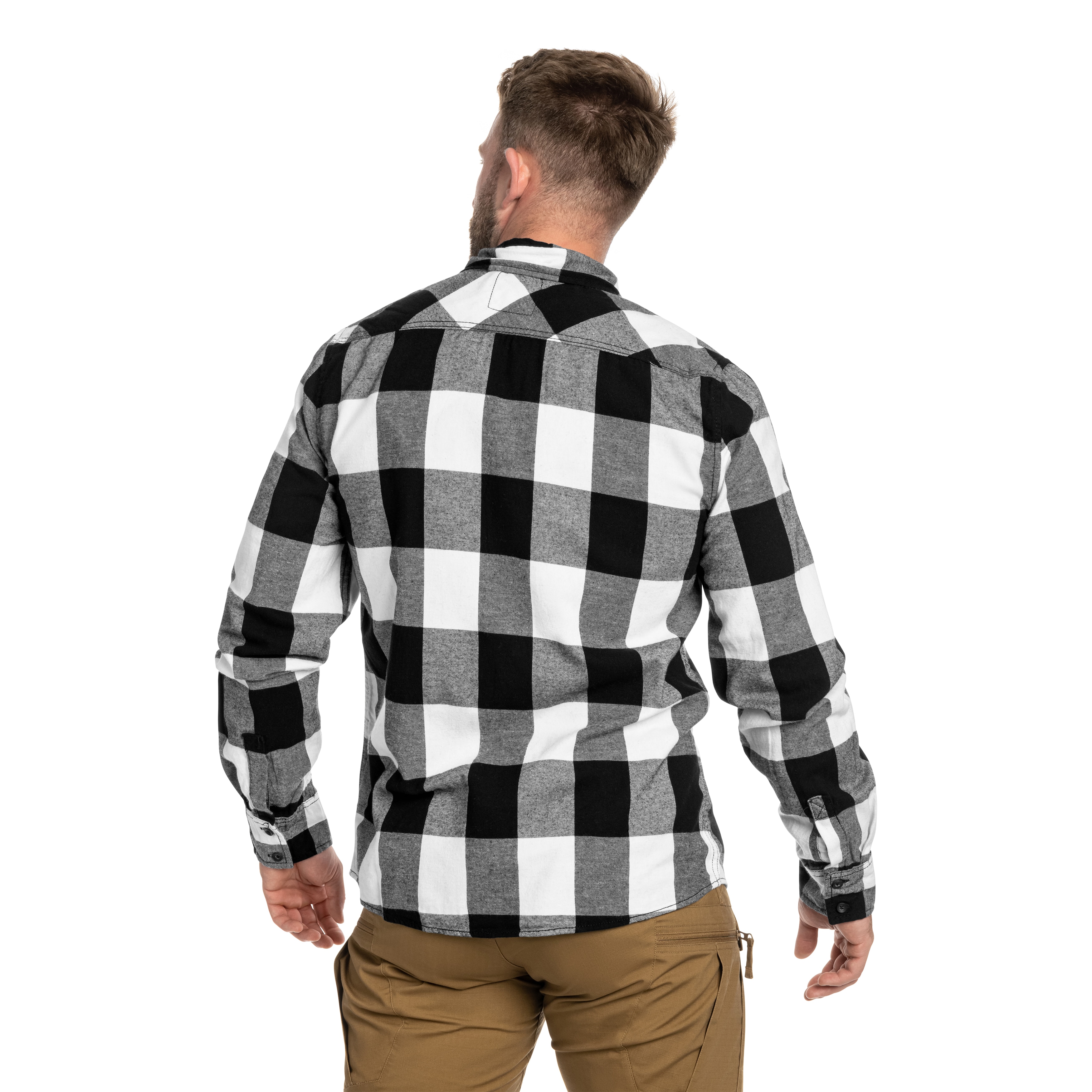 Сорочка Brandit Check Shirt - White/Black