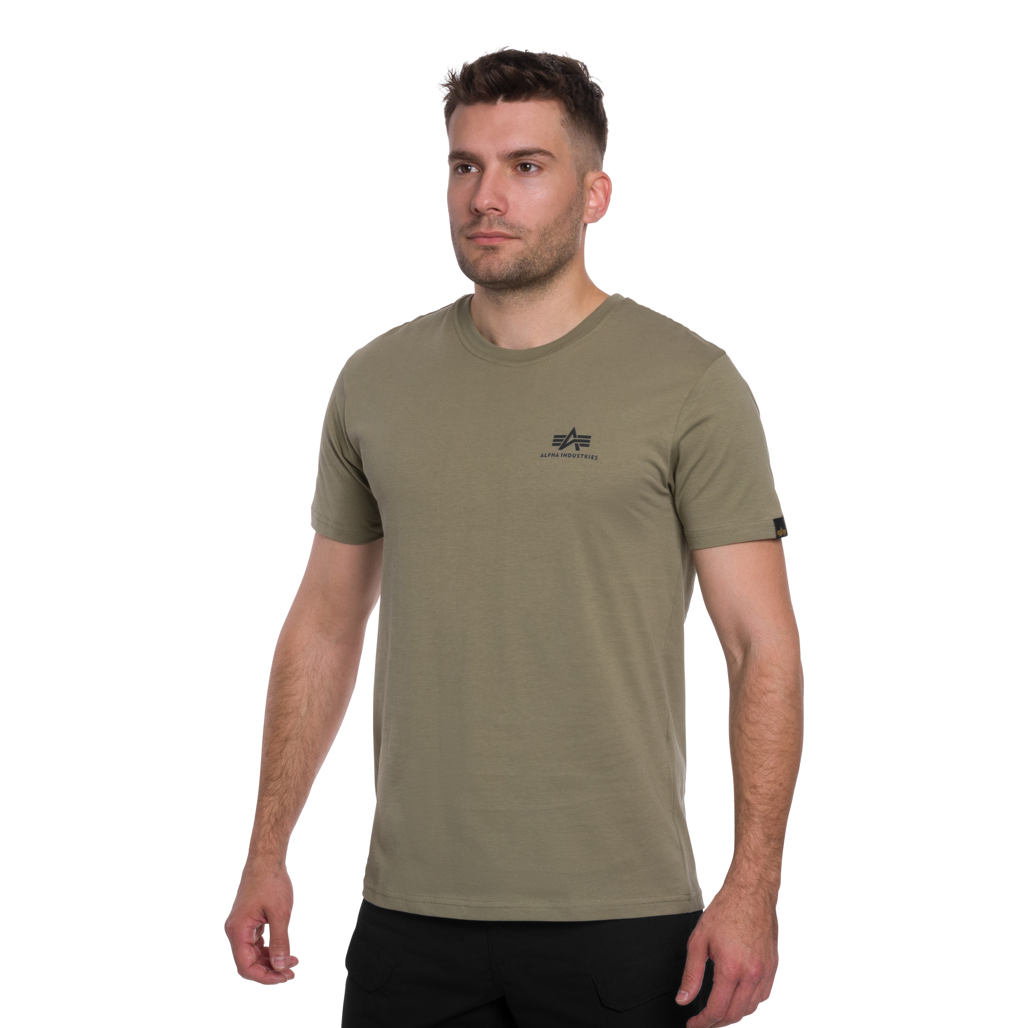 Футболка T-Shirt Alpha Industries Backprint - Olive/Black